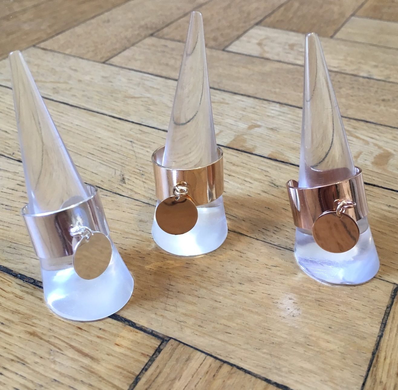 Bague réglable pendentif "Piece"