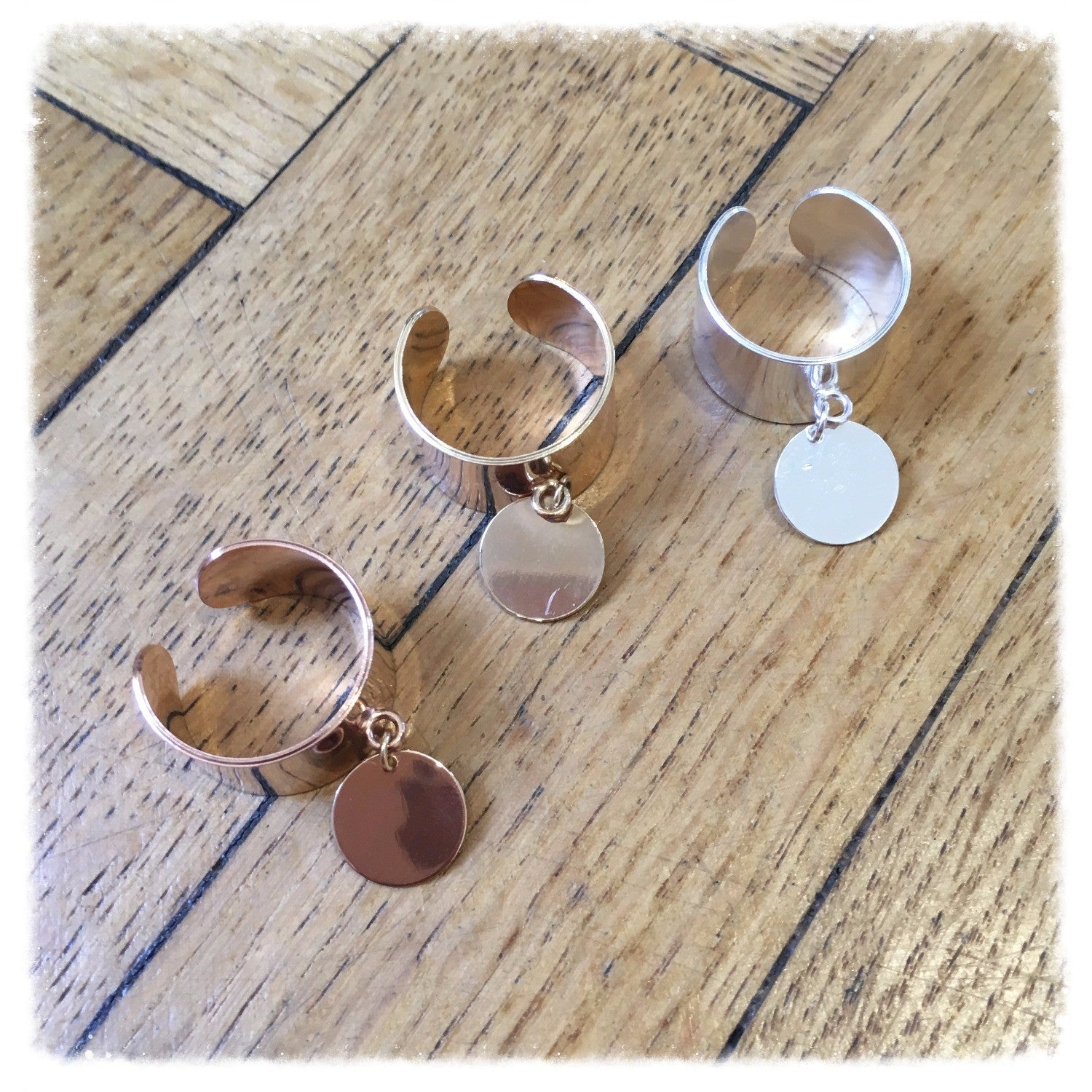 Bague réglable pendentif "Piece"