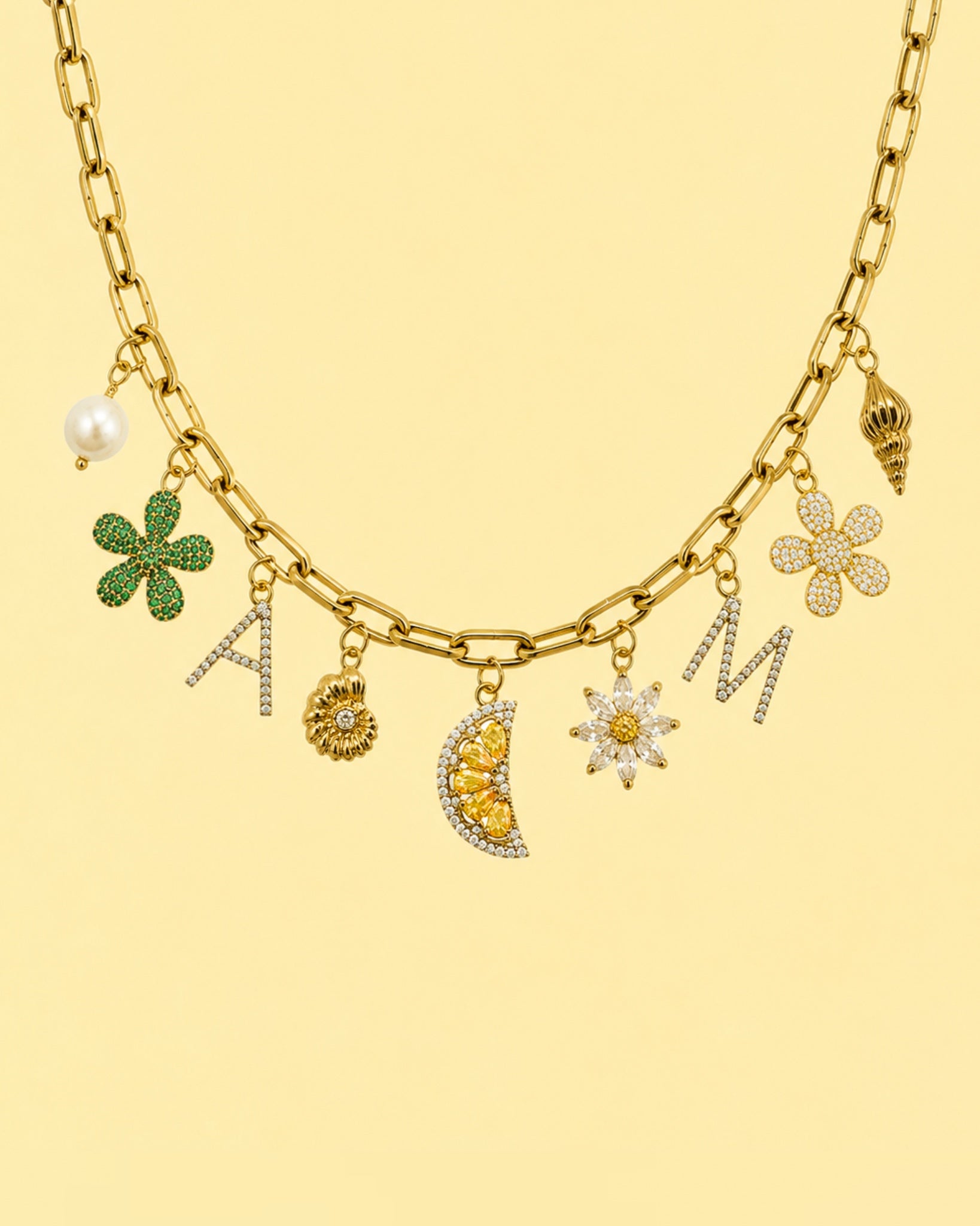 COLLIER "TRENDY OR" PERSONNALISABLE