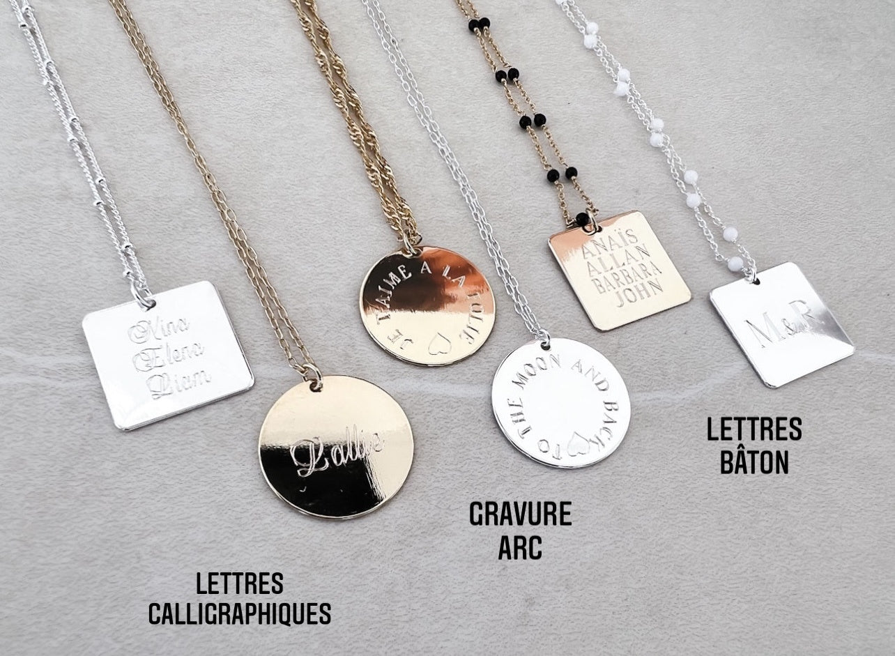 GRAVURE COLLIER RONDELLE