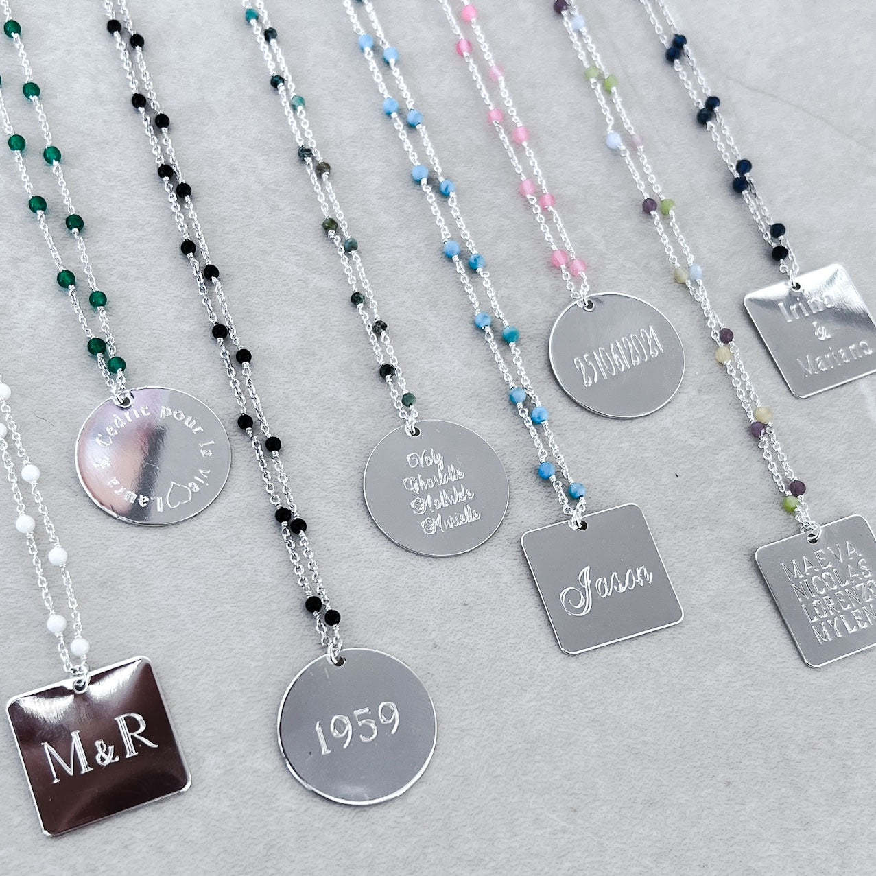 ENGRAVING LONDON SILVER NECKLACE