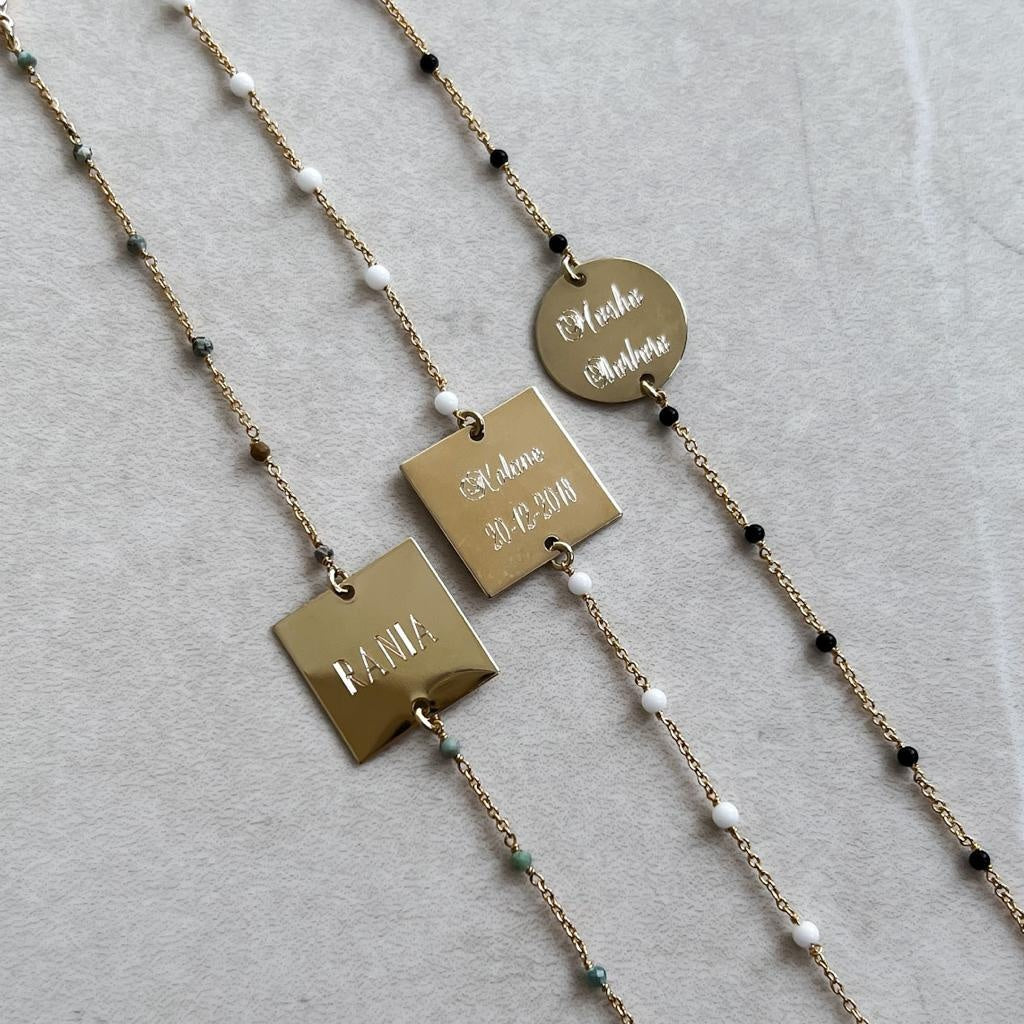 ENGRAVING "LONDON" GOLD BRACELET