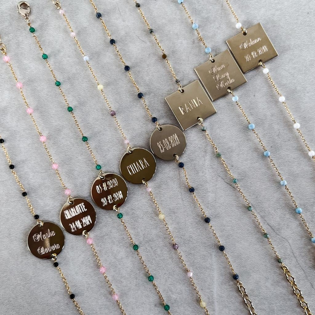 ENGRAVING "LONDON" GOLD BRACELET