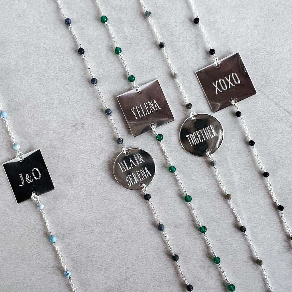 GRAVURE BRACELET "LONDON" ARGENT