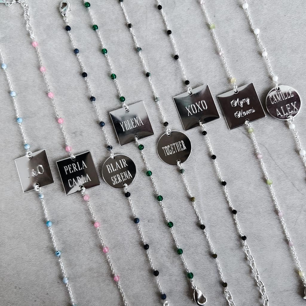 GRAVURE BRACELET "LONDON" ARGENT