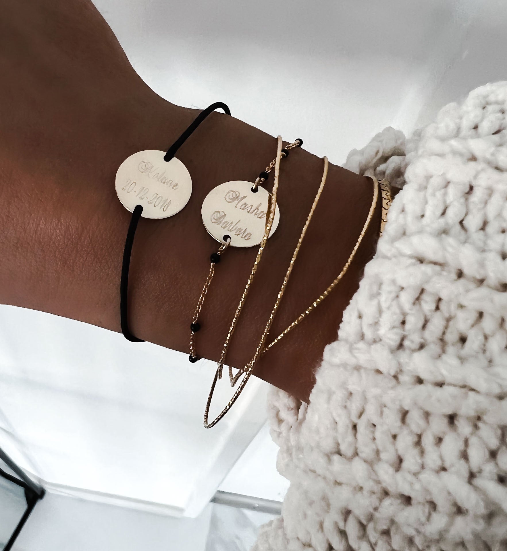 ENGRAVING "LONDON" GOLD BRACELET