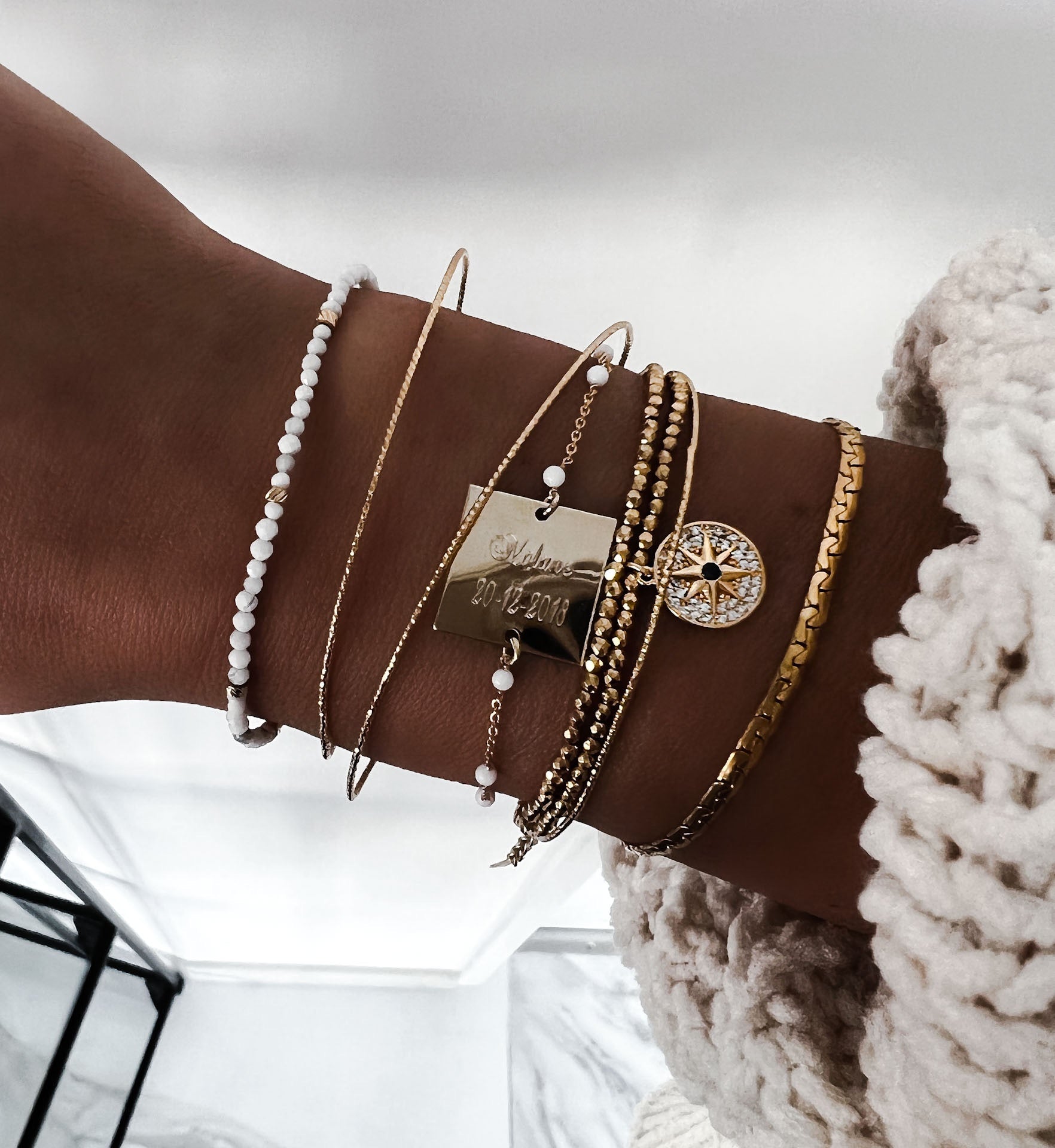 ENGRAVING "LONDON" GOLD BRACELET