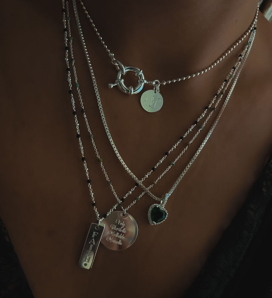 ENGRAVING LONDON SILVER NECKLACE