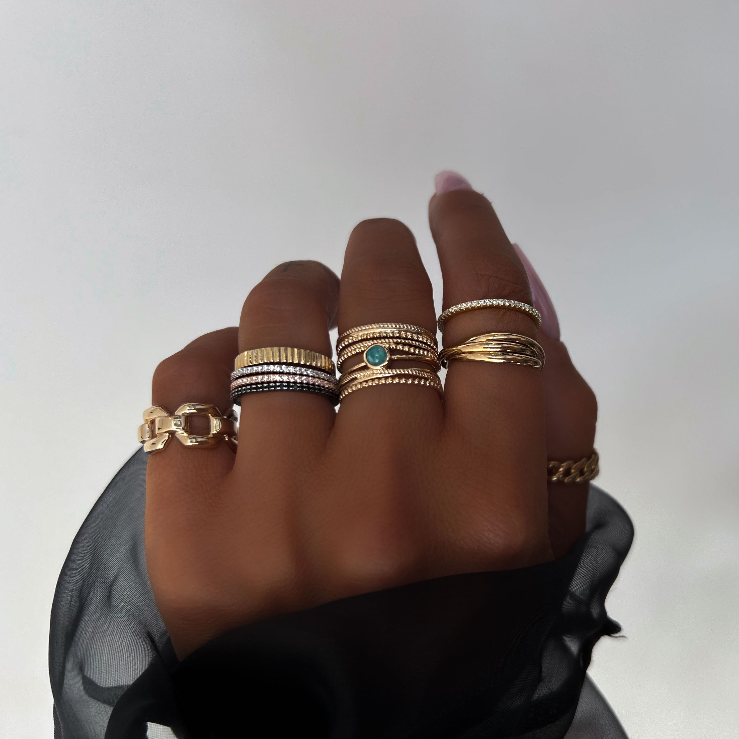 BAGUE "CONTOUR ZIRCON"