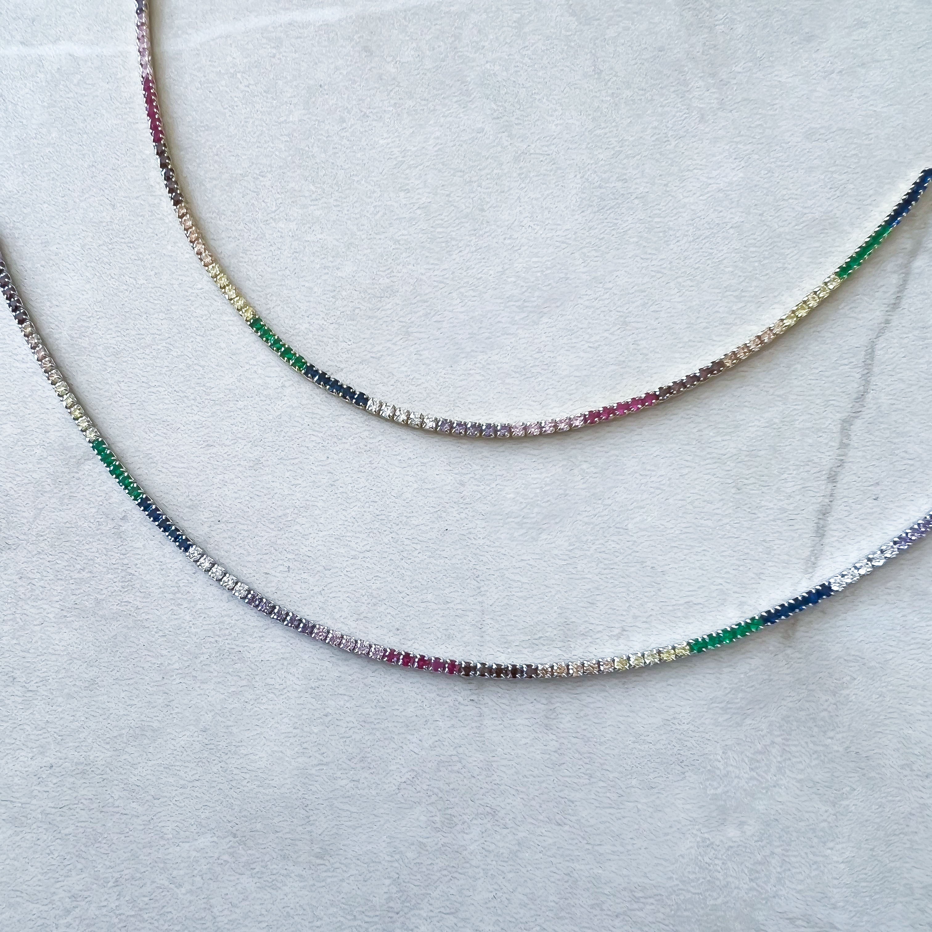 COLLIER "RIVIERA RAINBOW"