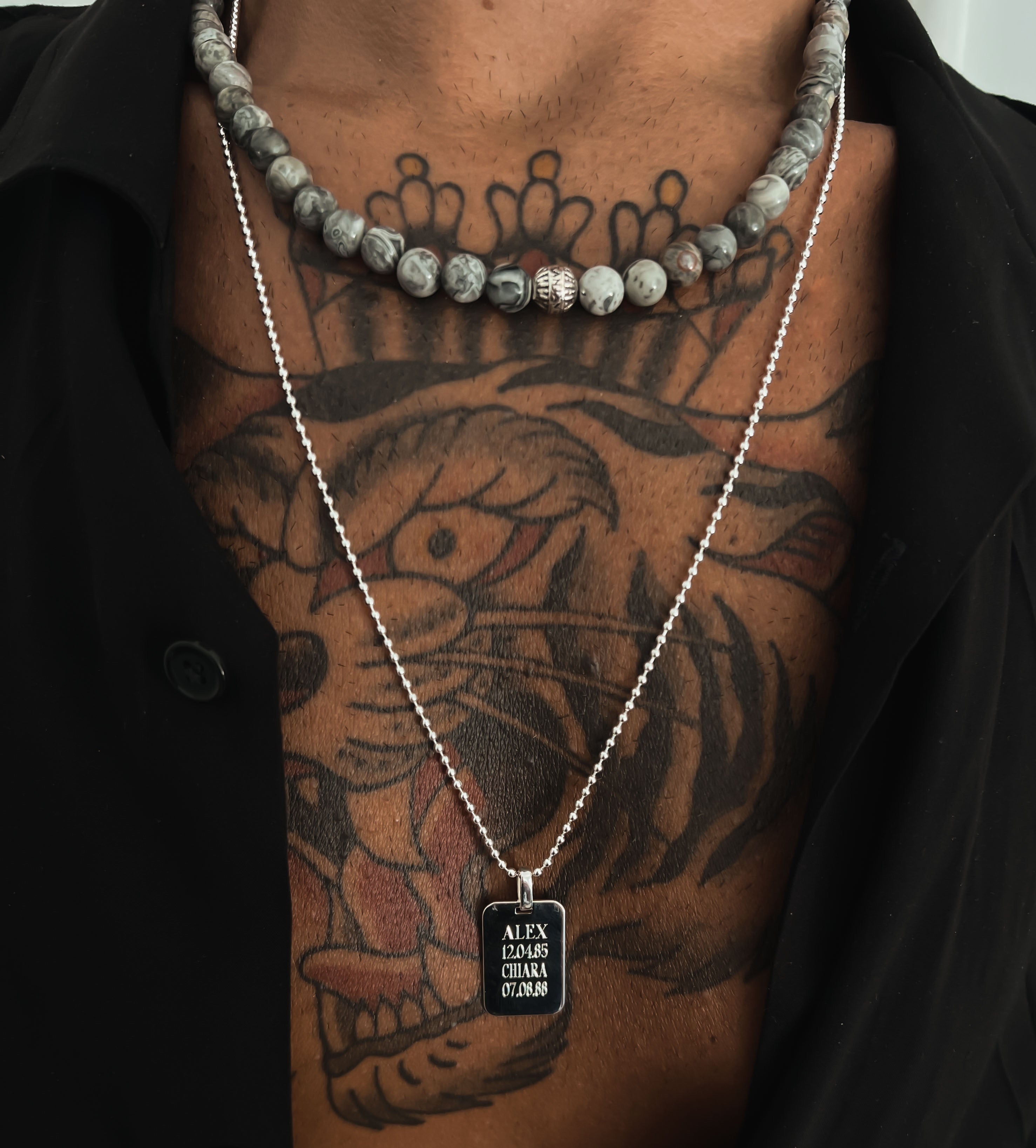 ENGRAVING ARMY MEN'S NECKLACE