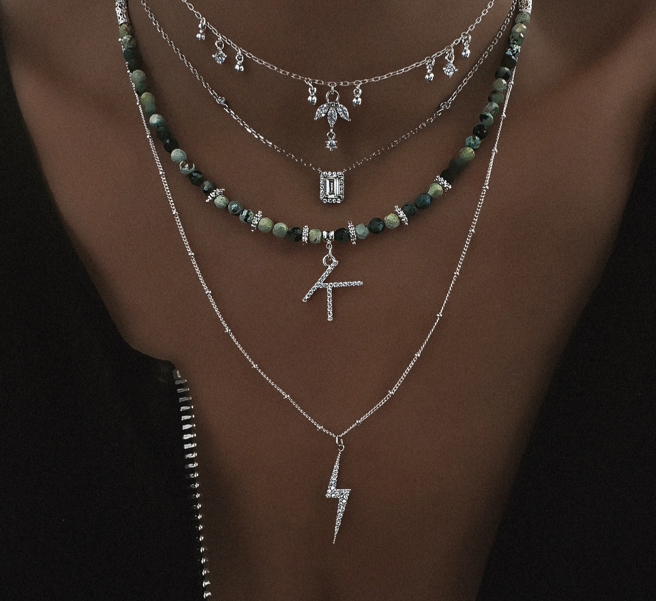 COLLIER "FLASH ZIRCON"