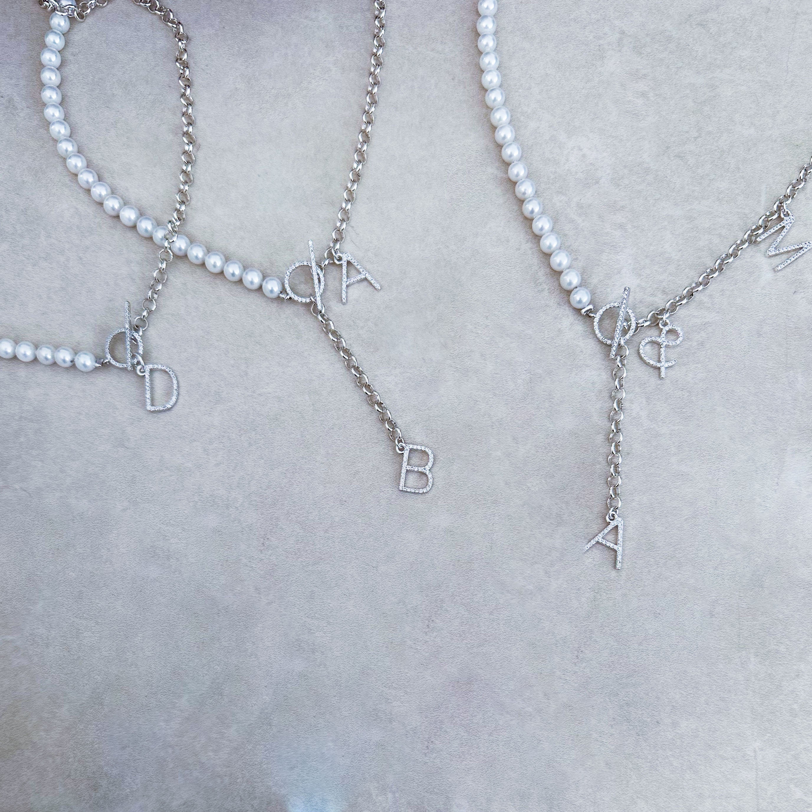 COLLIER "SYLLA PEARL" ARGENT PERSONNALISABLE