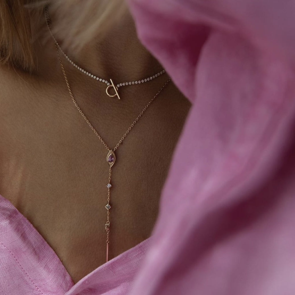 COLLIER "LOU ZIRCON"