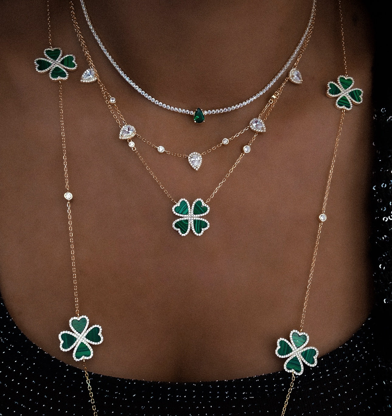 COLLIER "SUCCESS MALACHITE"
