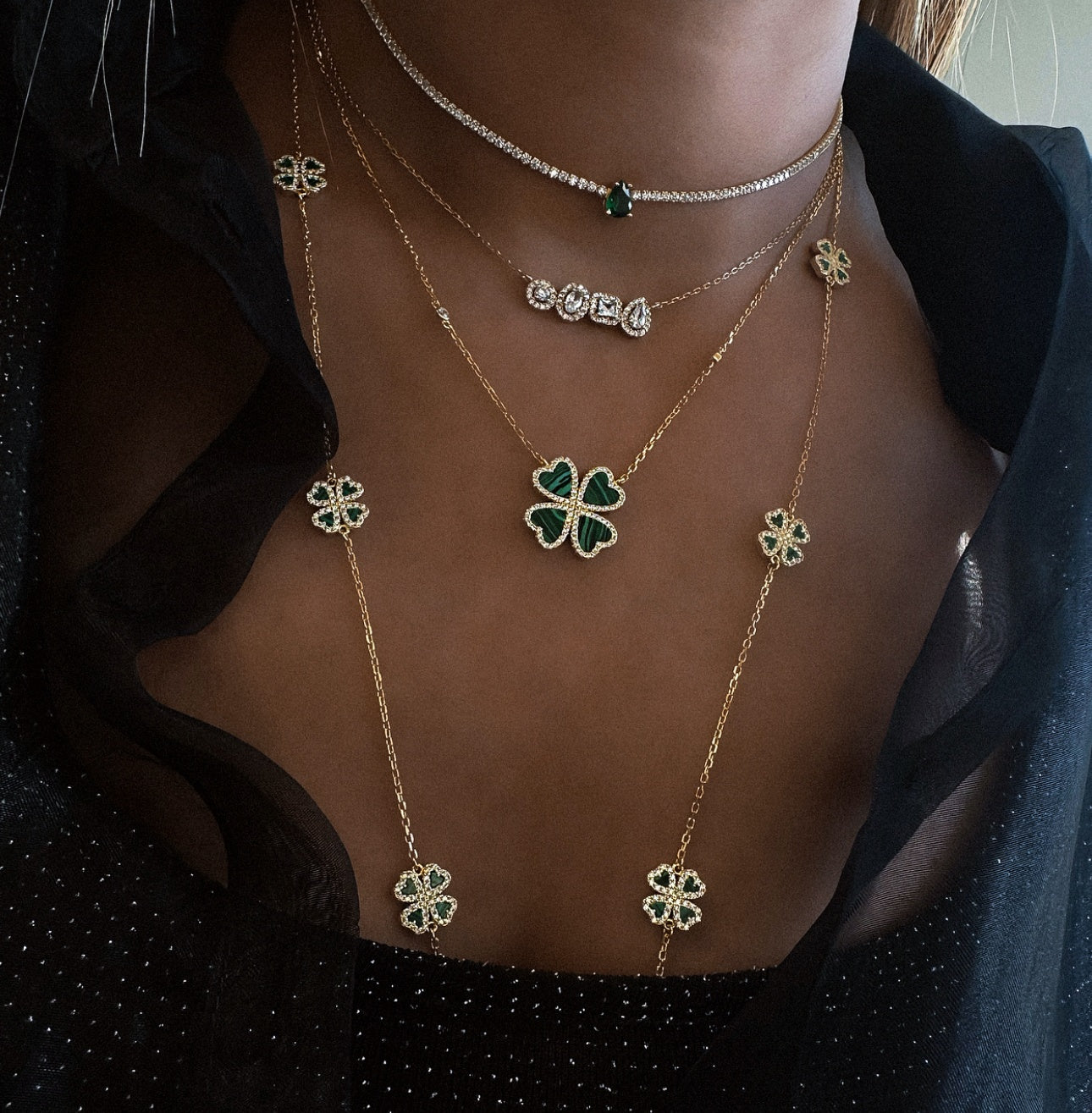 COLLIER "SUCCESS MALACHITE"