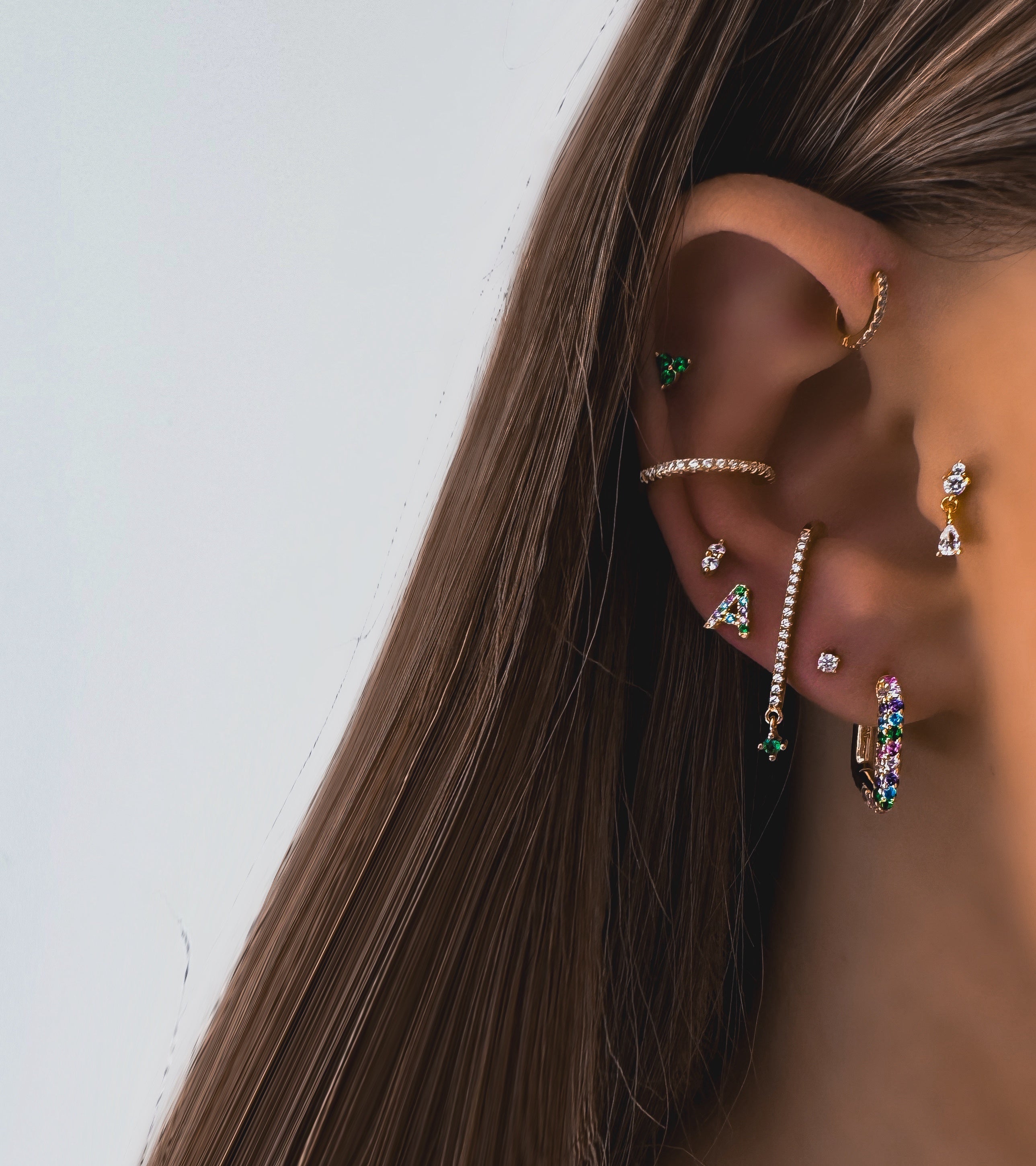 "LETRA MULTI GOLD" EARRING