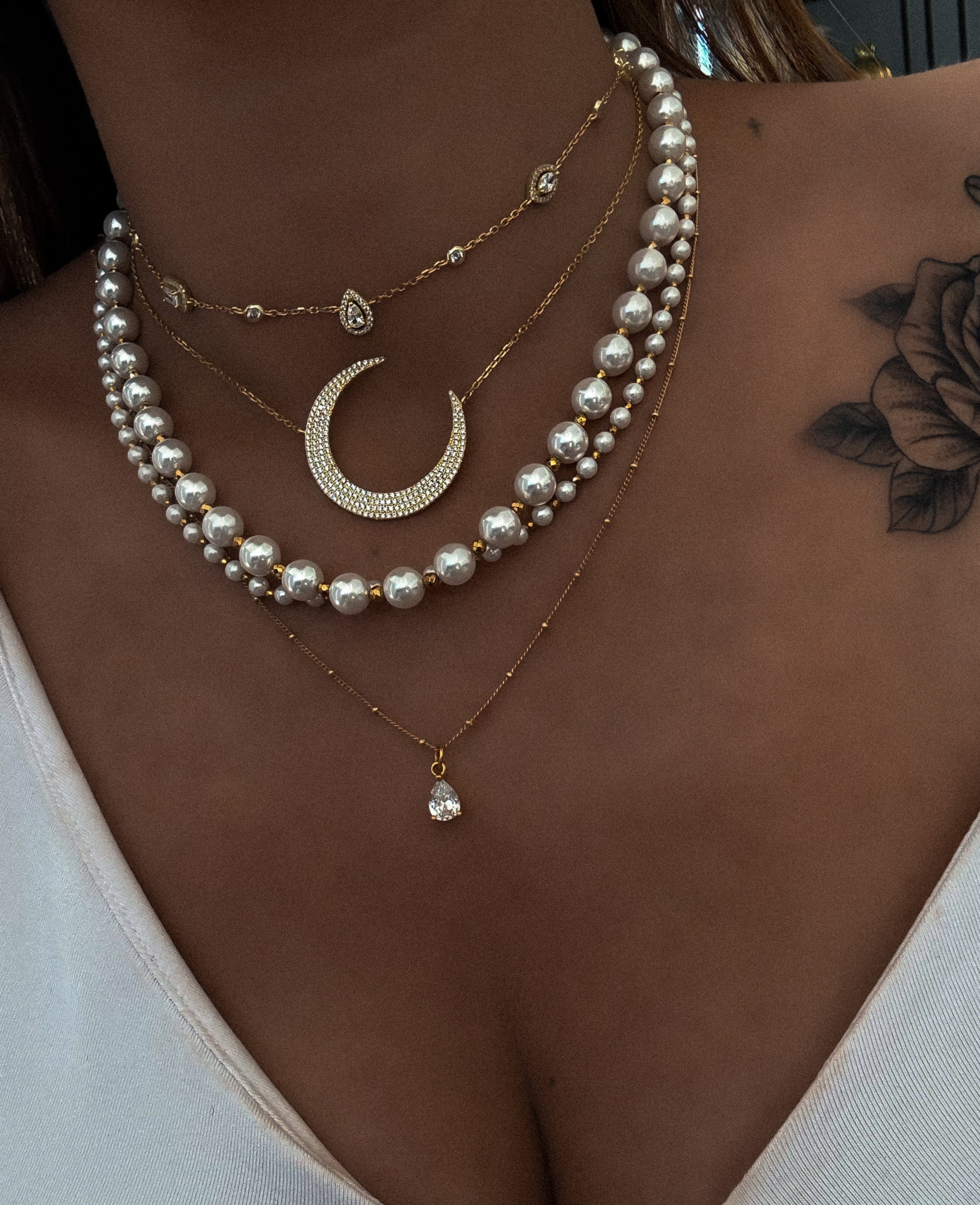 COLLIER "PEARL L"
