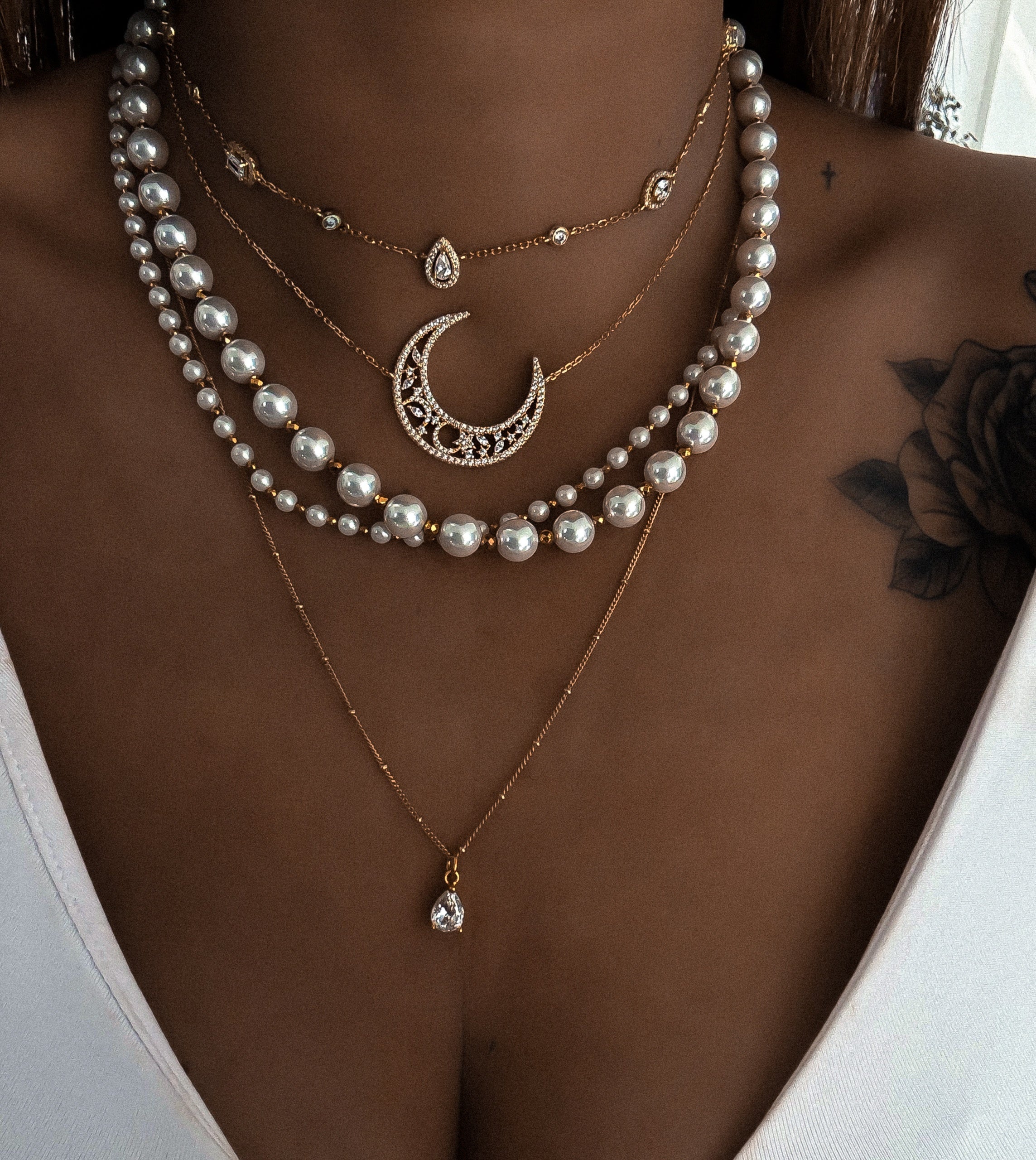 COLLIER "LUNA DENTELLE"