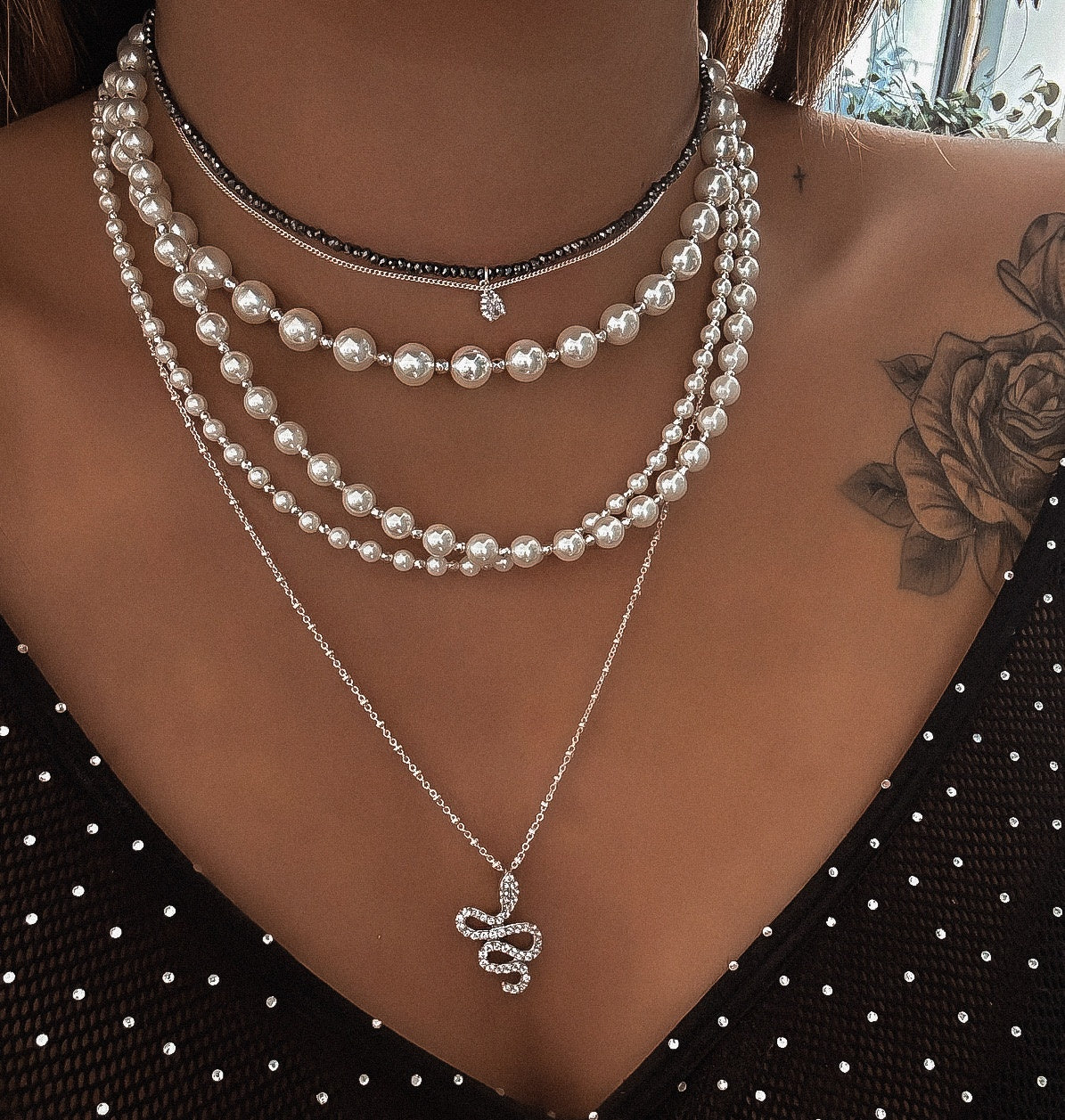 COLLIER "PEARL L"