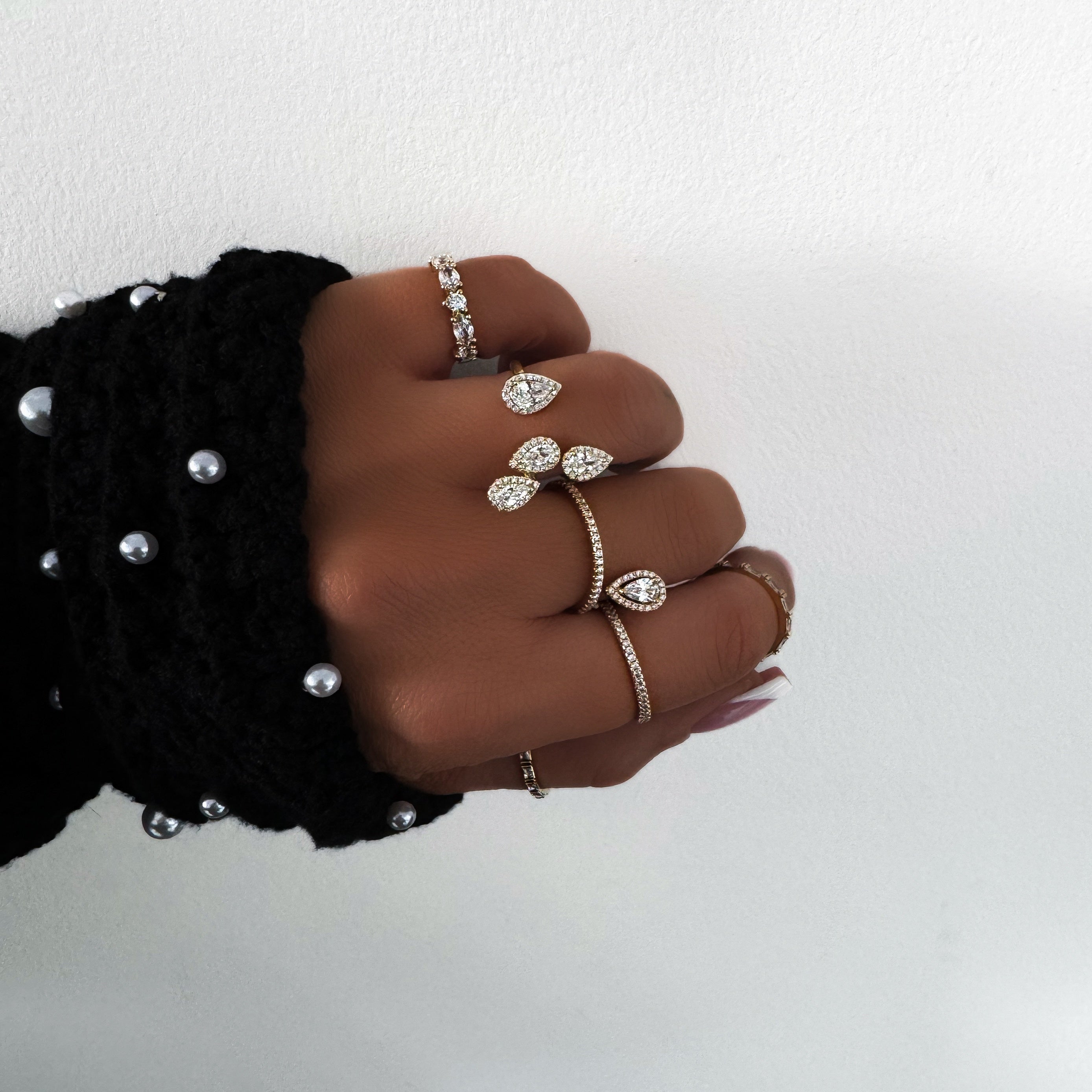 BAGUE "CONTOUR ZIRCON"