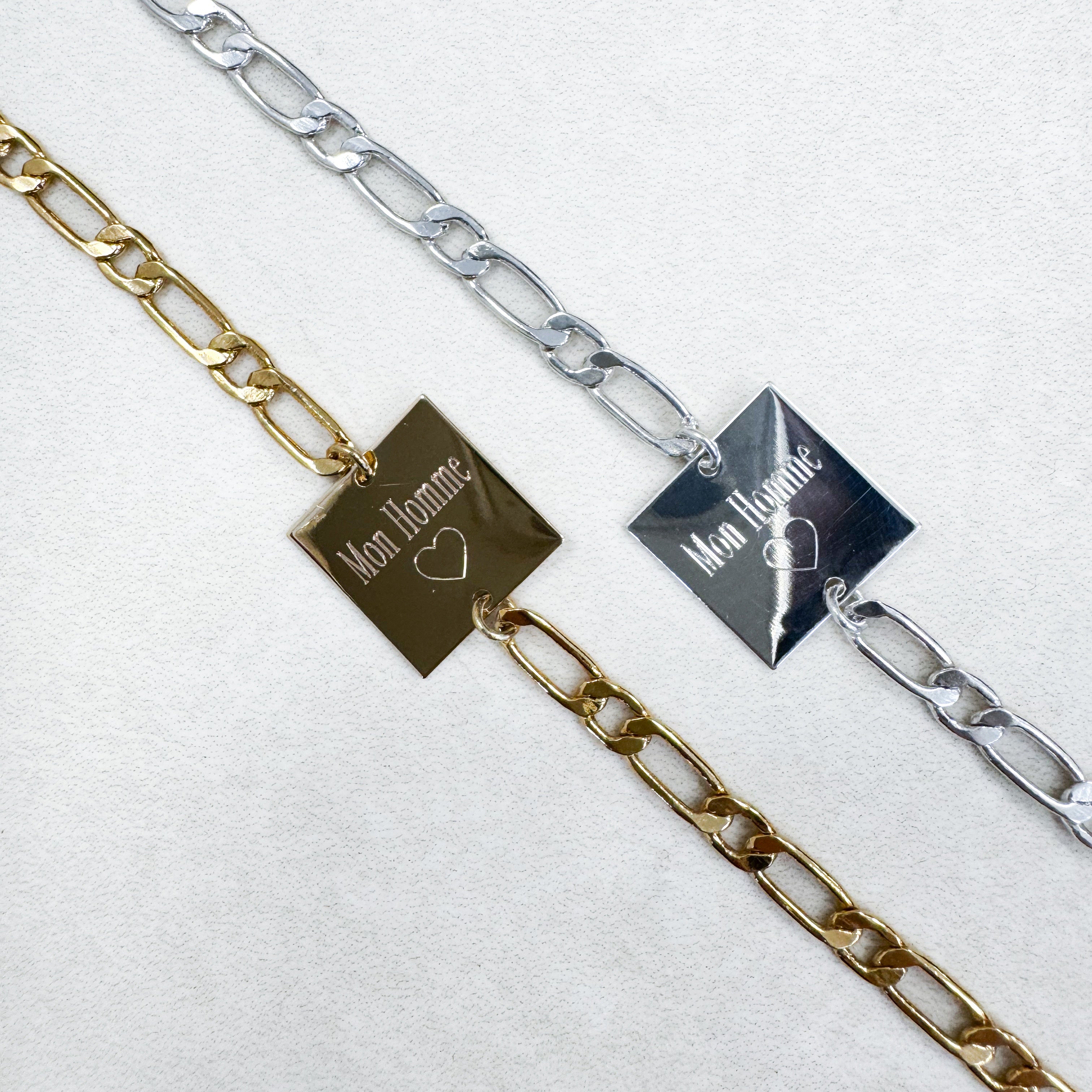 BRACELET "GRAVURE GOURMETTE" HOMME