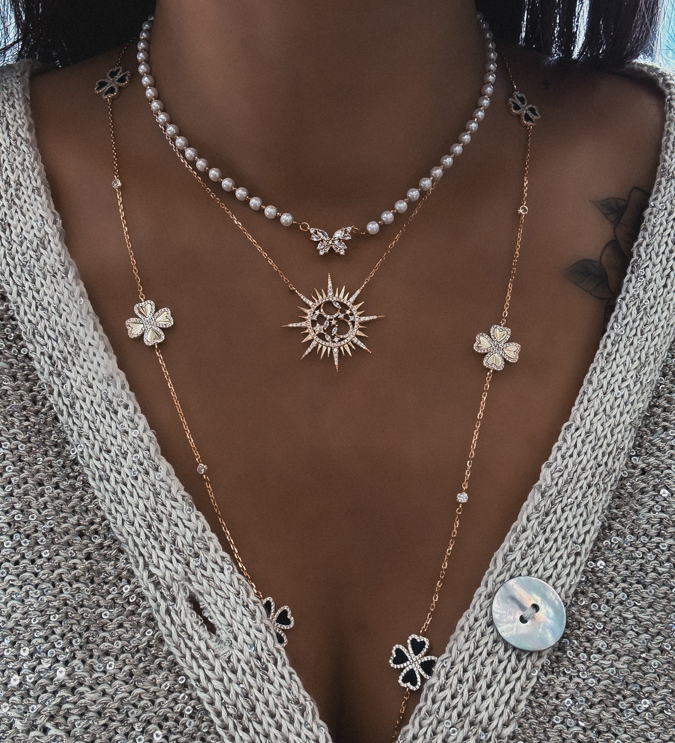 "PEARL BUTTERFLY" NECKLACE