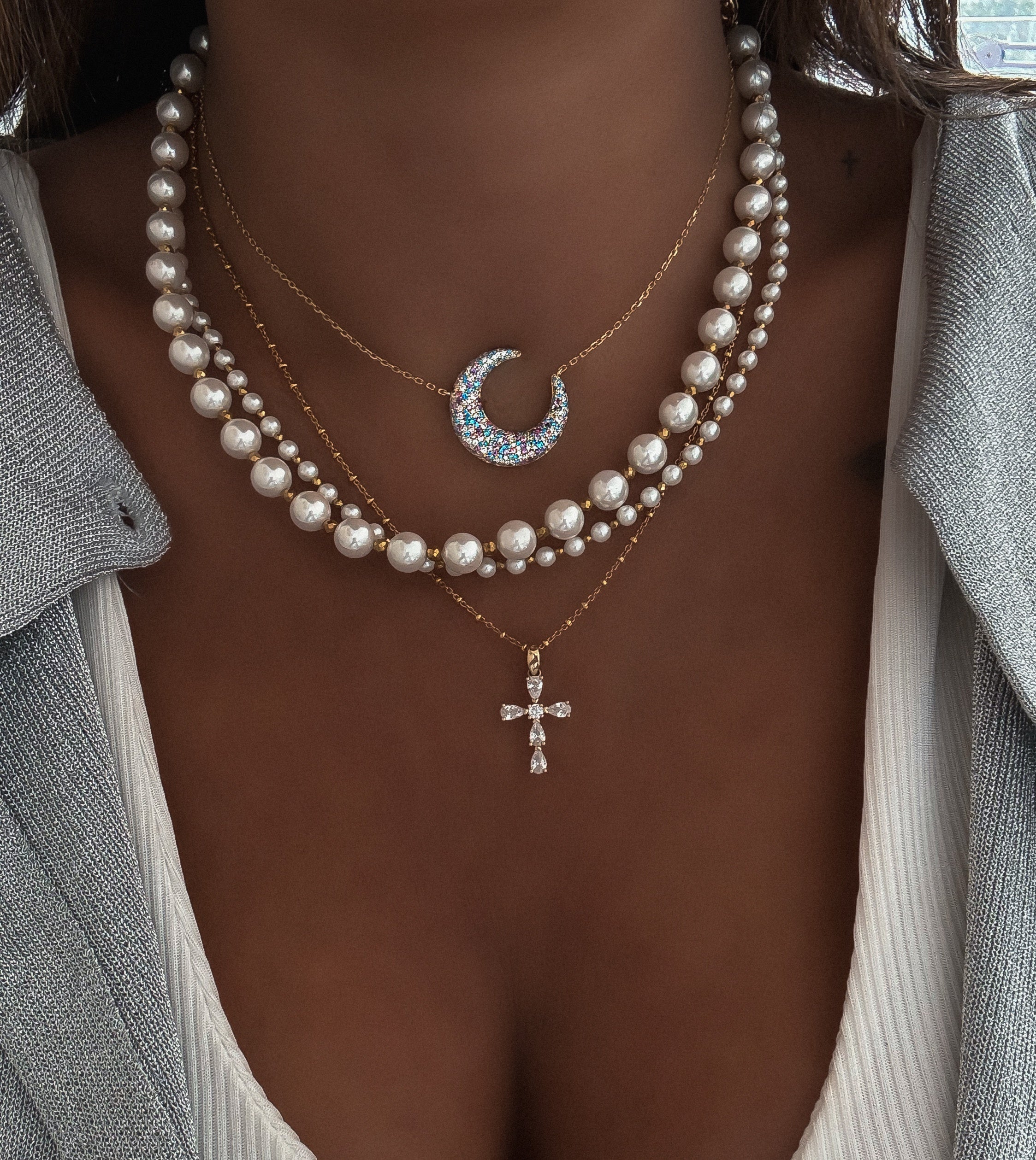 COLLIER "PEARL L"