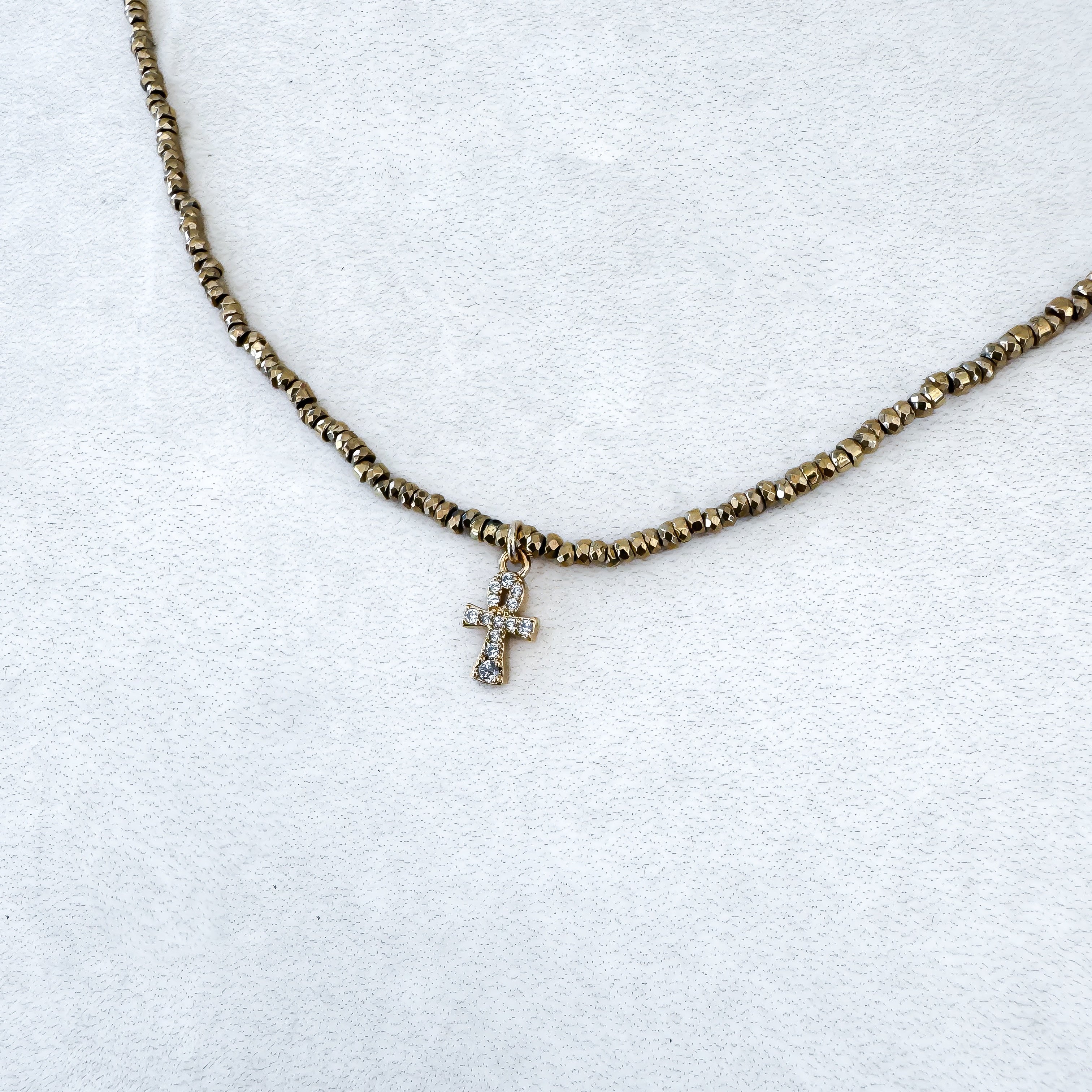 "ANKH PEARL" NECKLACE