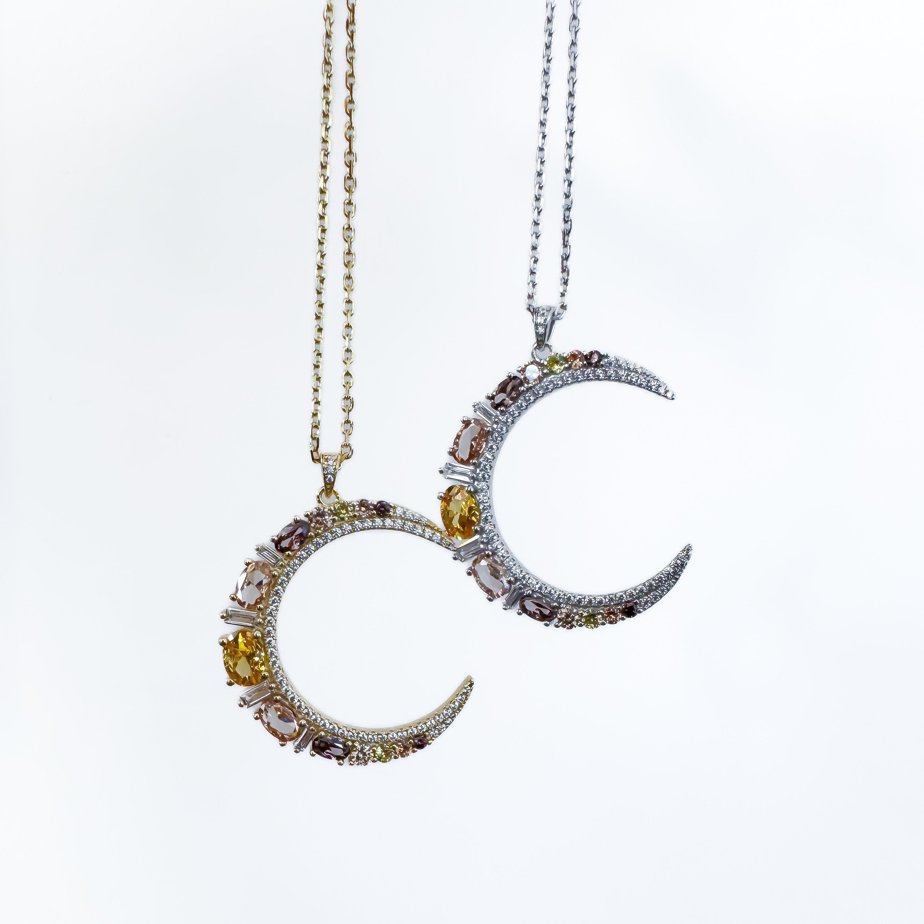 "MOON XL CHOCO" NECKLACE