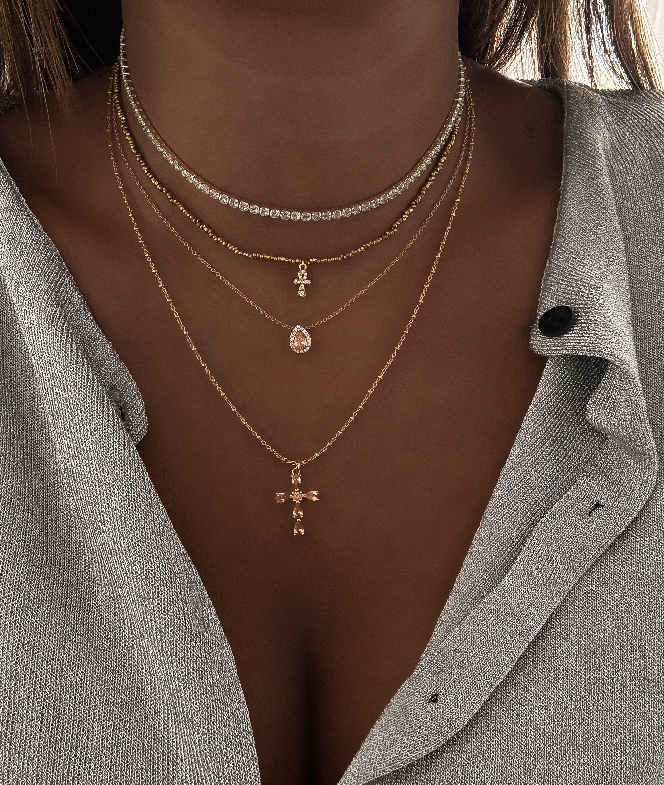 "ANKH PEARL" NECKLACE