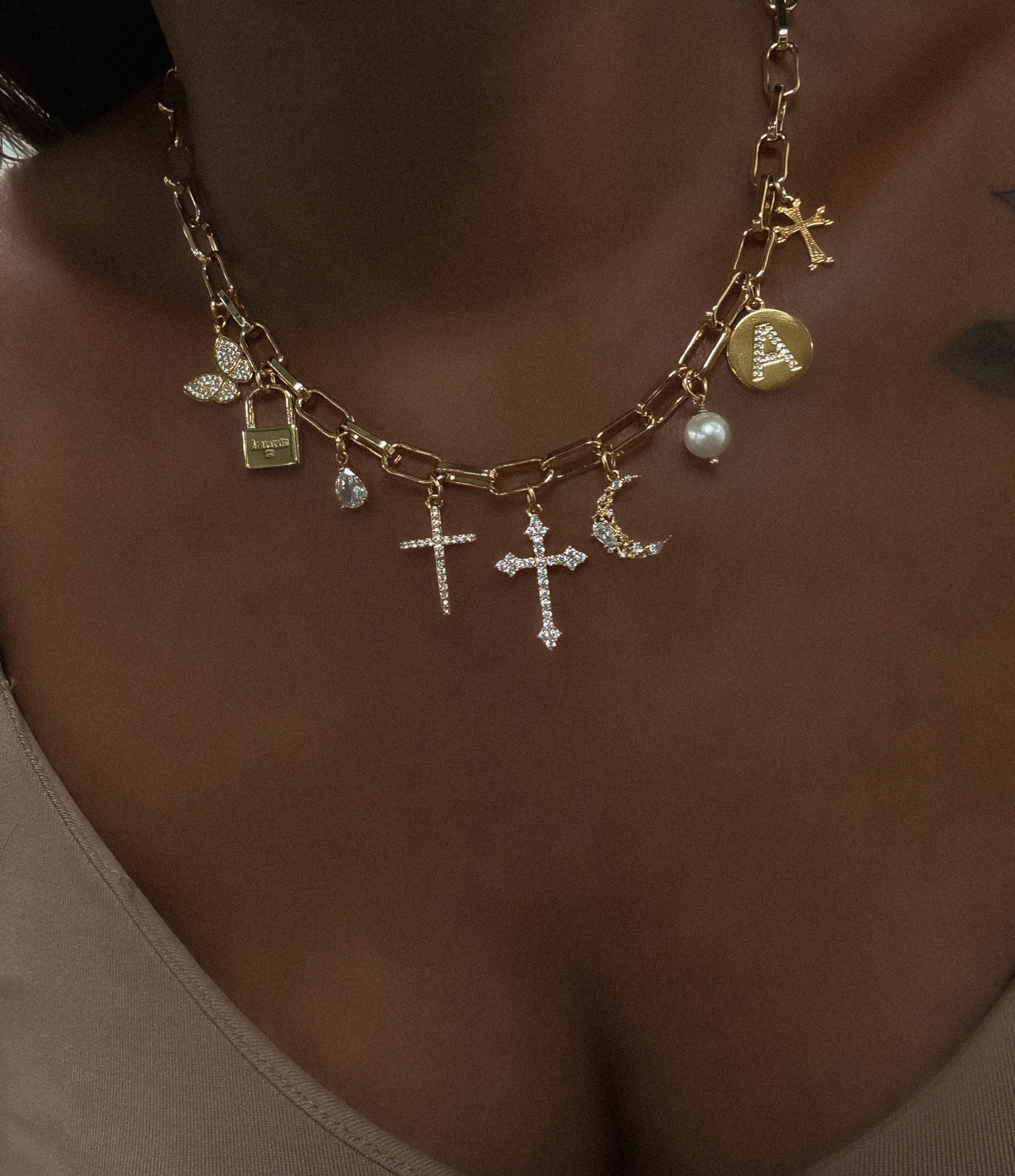 COLLIER "TRENDY OR" PERSONNALISABLE