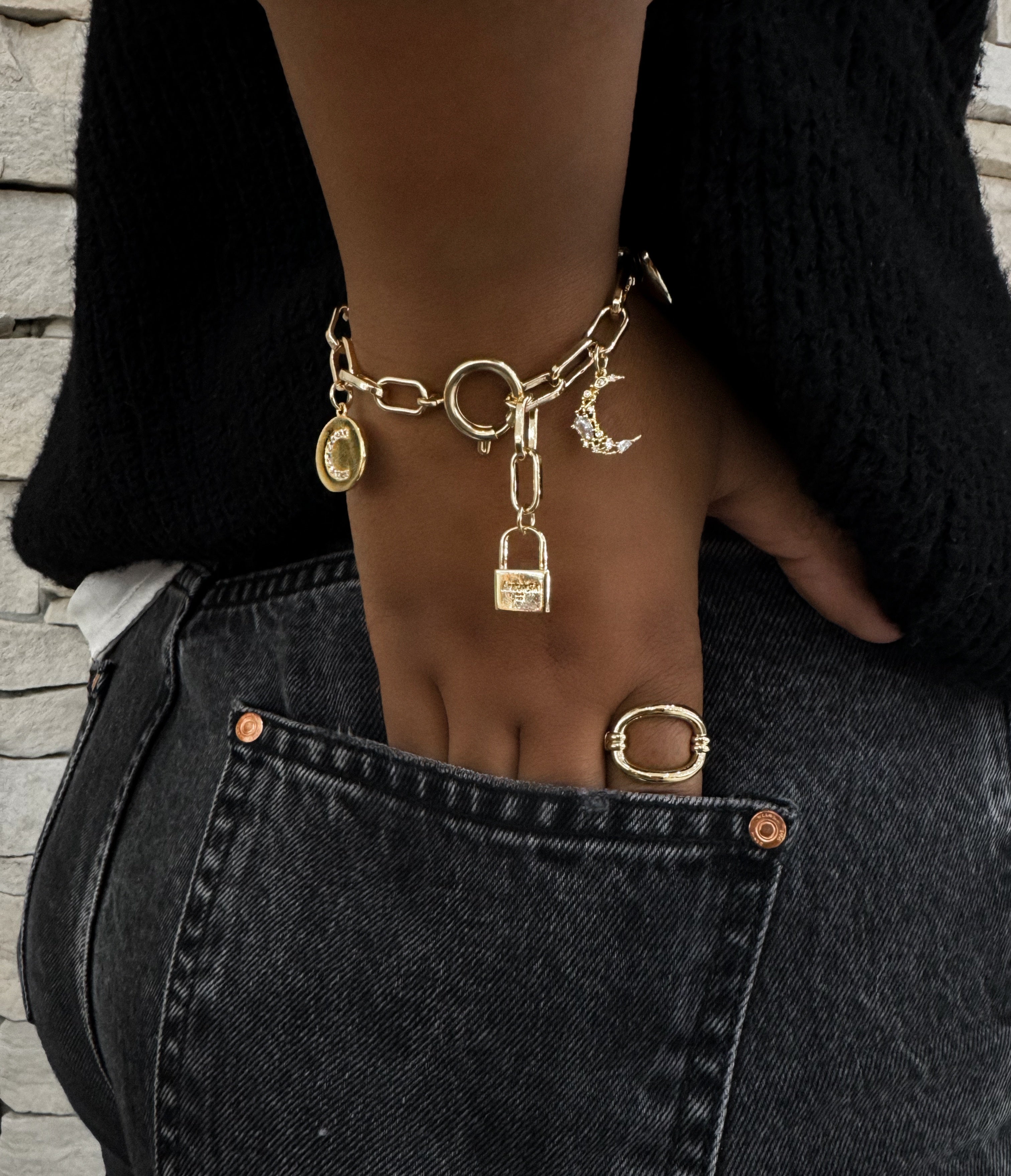 BRACELET "TRENDY OR" PERSONNALISABLE