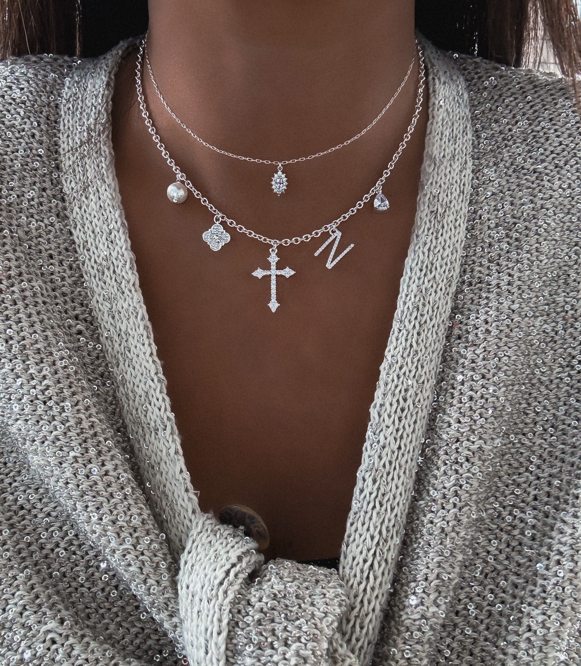 COLLIER "TRENDY ARGENT" PERSONNALISABLE