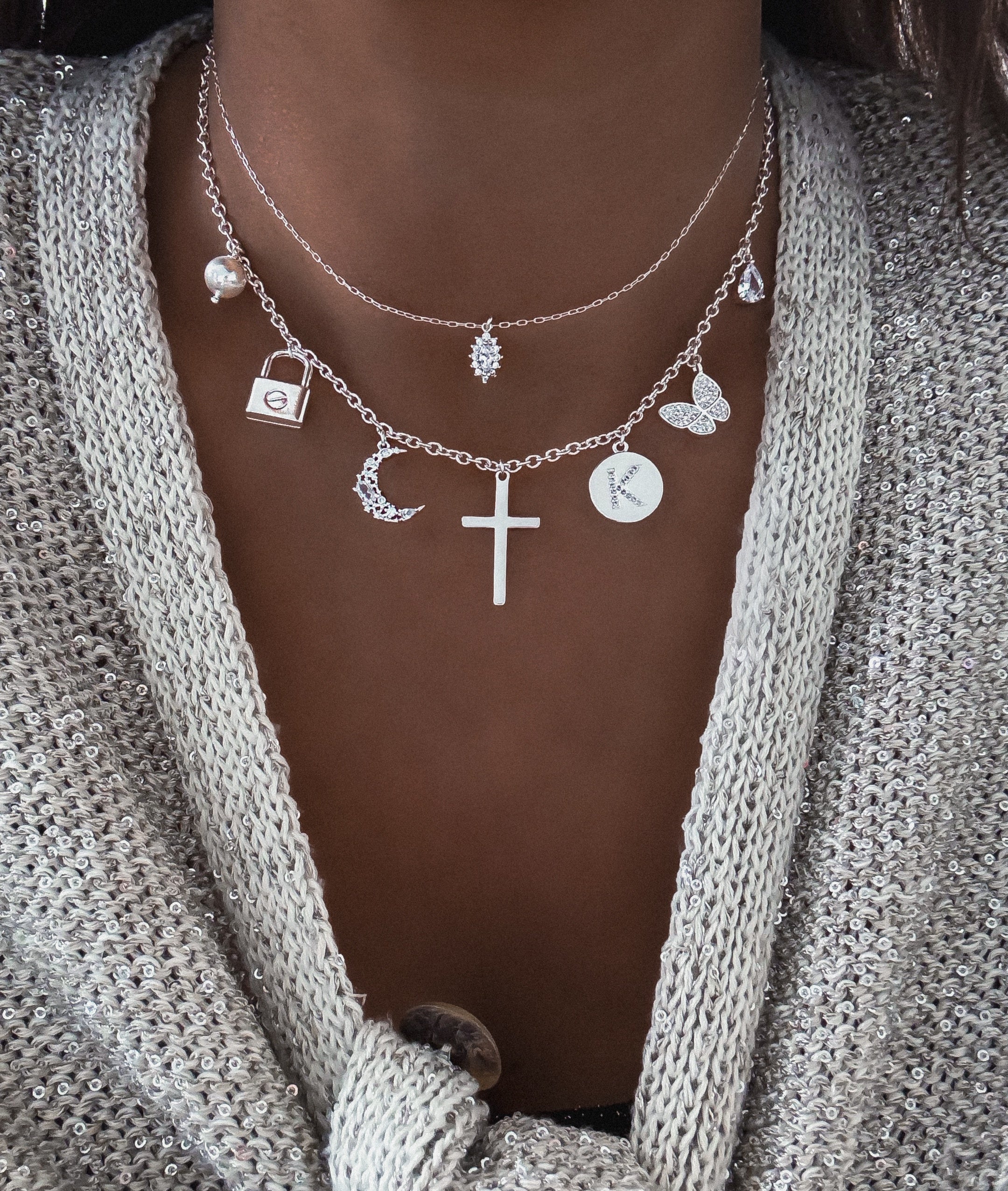 COLLIER "TRENDY ARGENT" PERSONNALISABLE