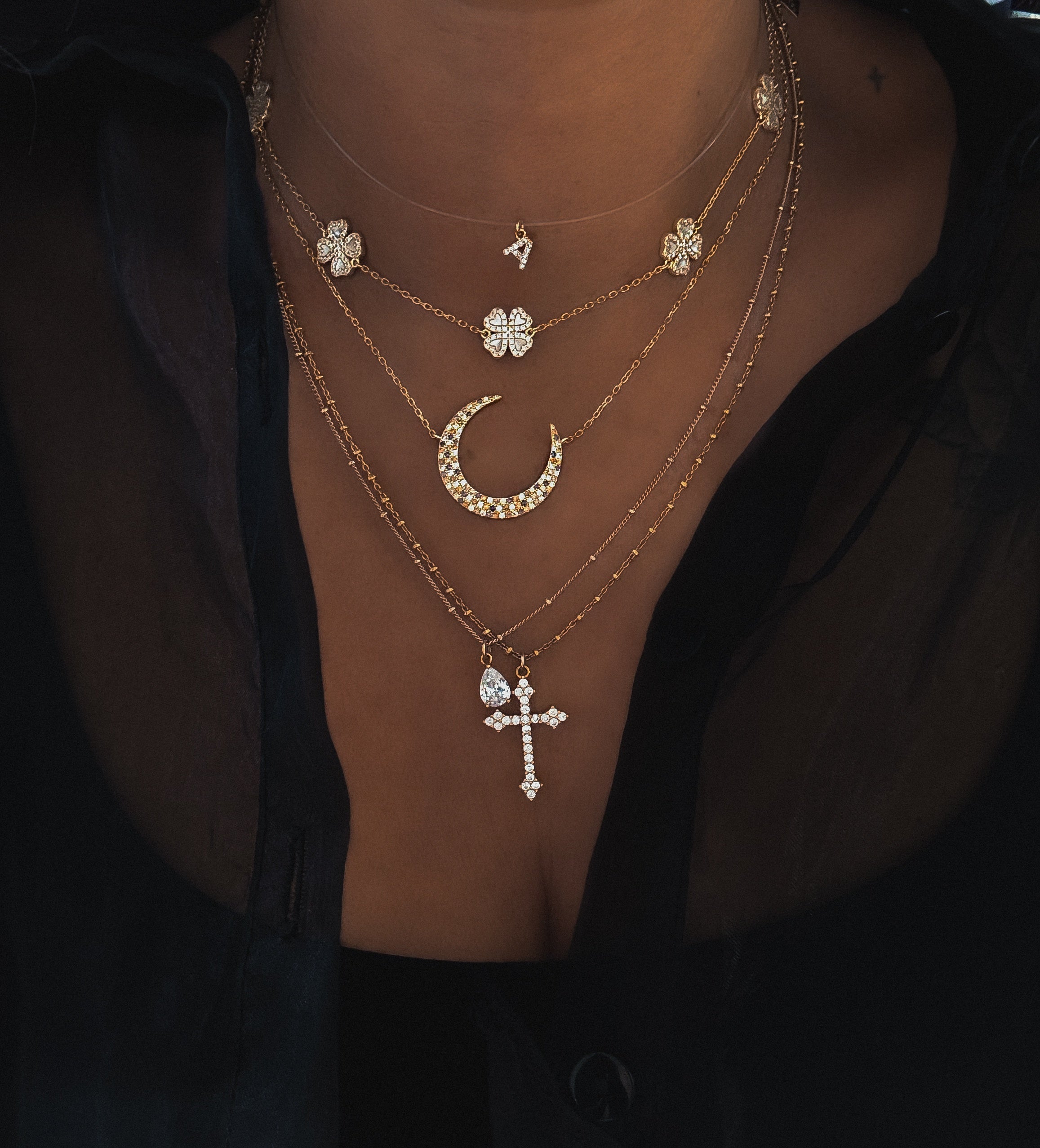 COLLIER "LUNA SLIM CHOCO"