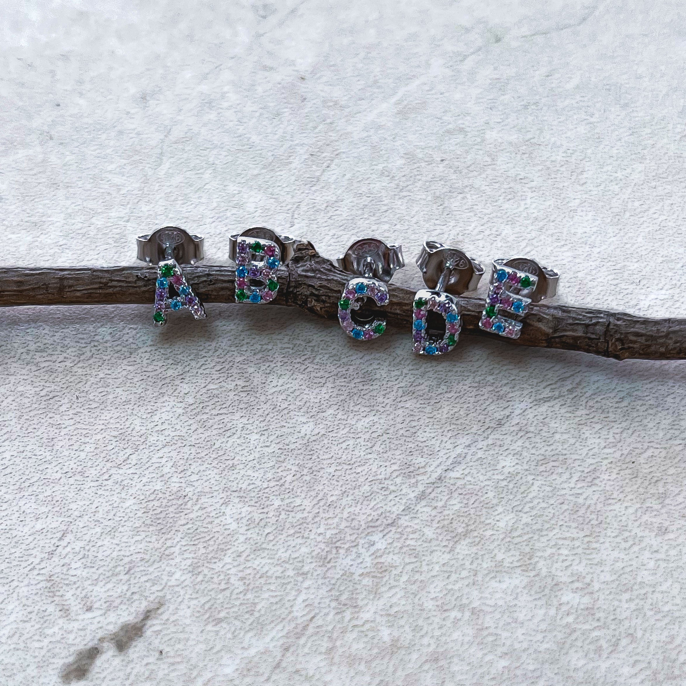 SILVER "LETRA MULTI" EARRING