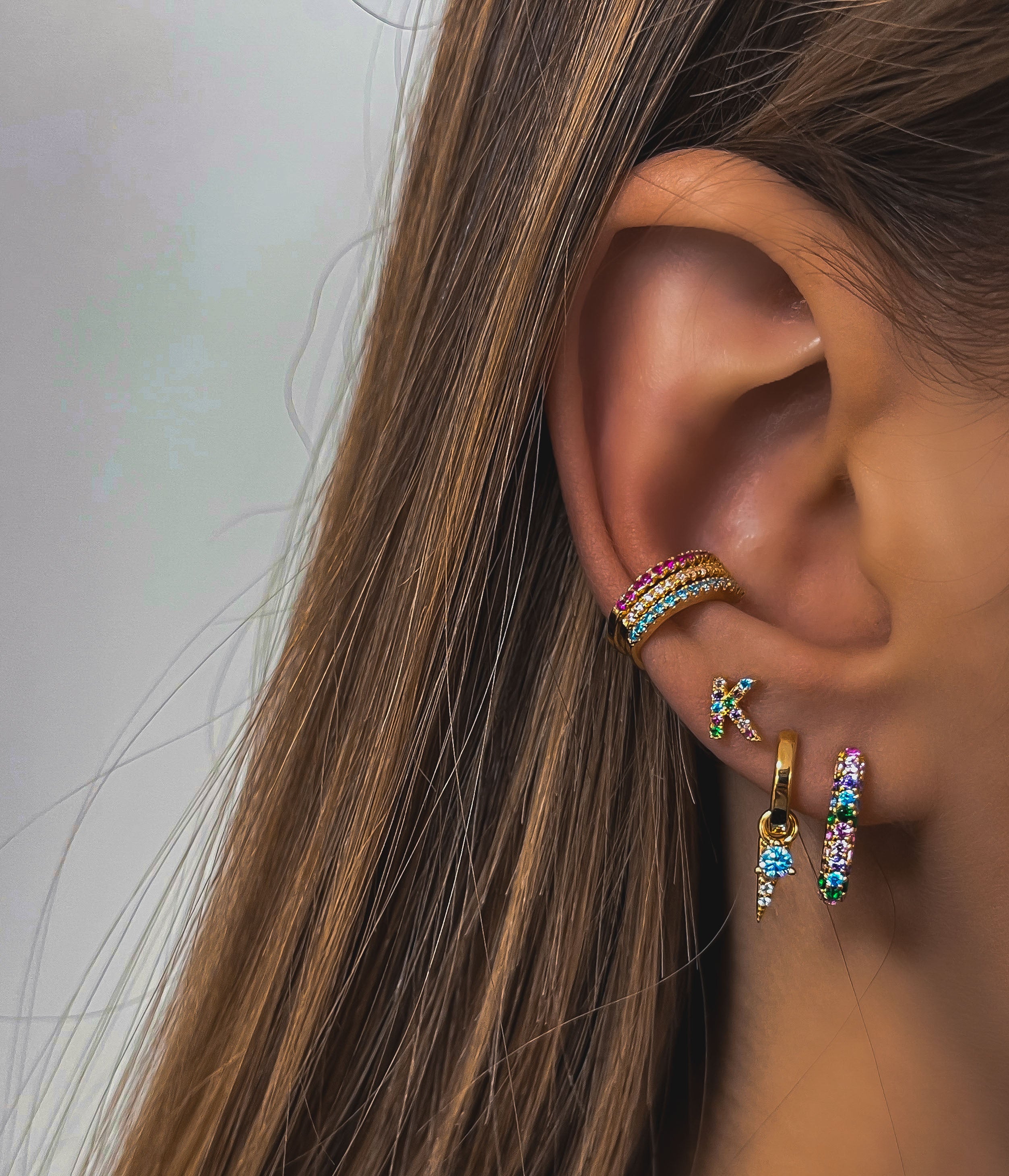 "LETRA MULTI GOLD" EARRING