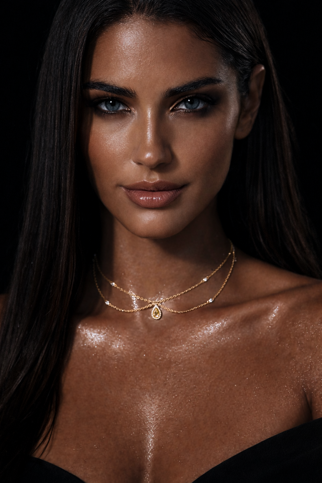 CHOKER "JAIPUR DENTELLE CHAMPAGNE"