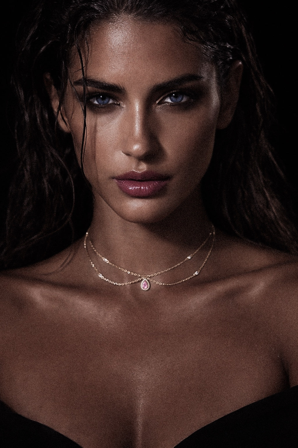 CHOKER "JAIPUR DENTELLE ROSE"