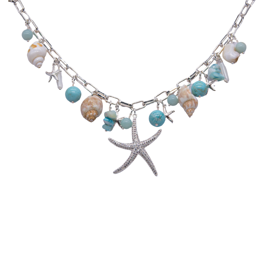 COLLIER "MERMAID BLUE"