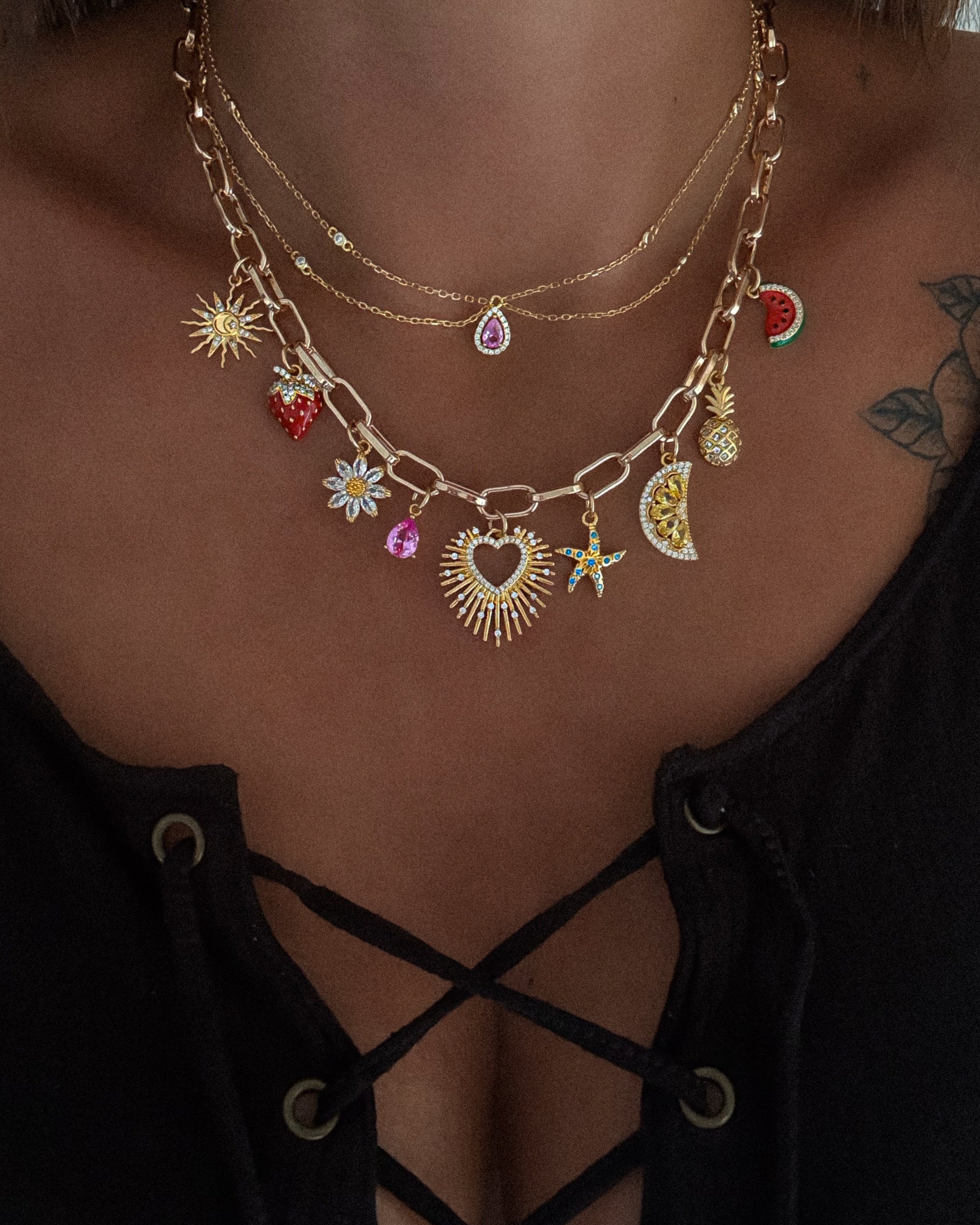 CHOKER "JAIPUR DENTELLE ROSE"