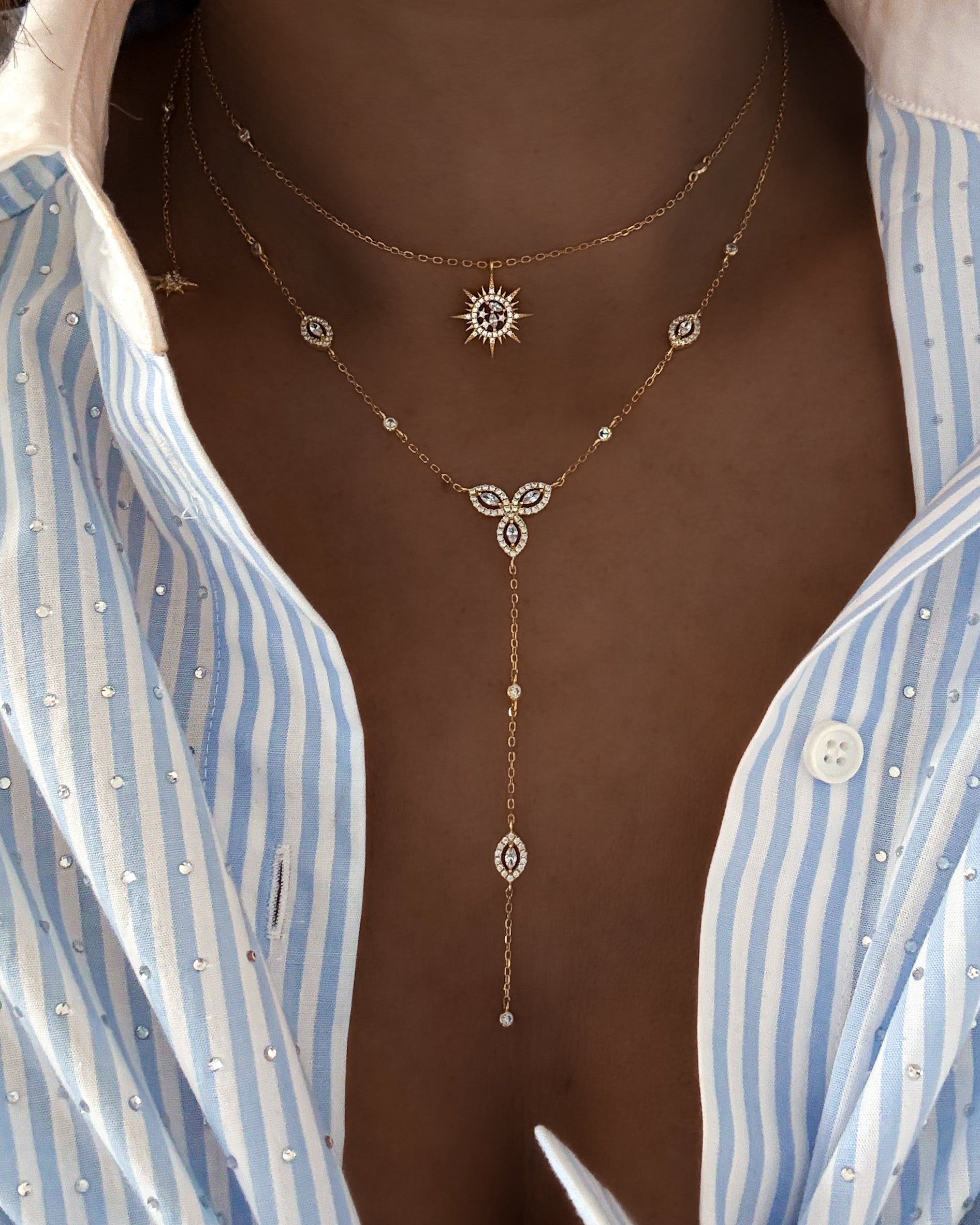 COLLIER "TIE MARQUISE"