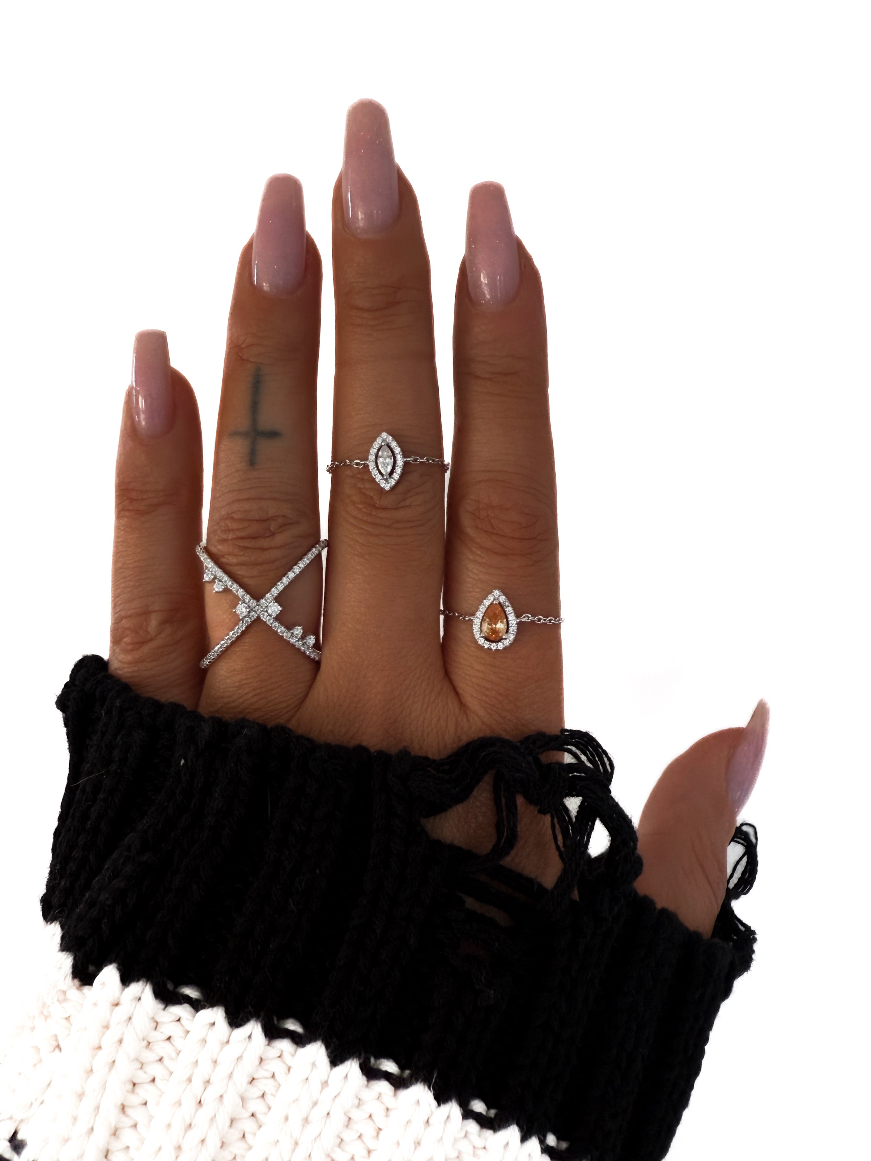 "ADJUSTABLE MARQUISE" RING