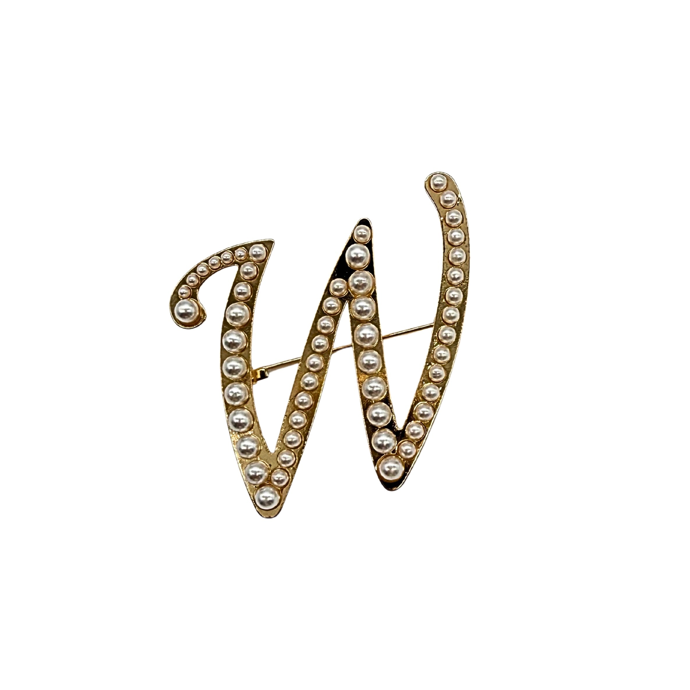 BROCHE "INITIALE PEARL"