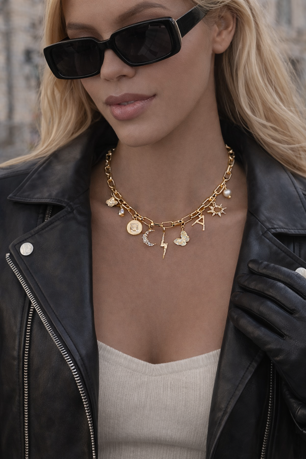 COLLIER "TRENDY OR" PERSONNALISABLE