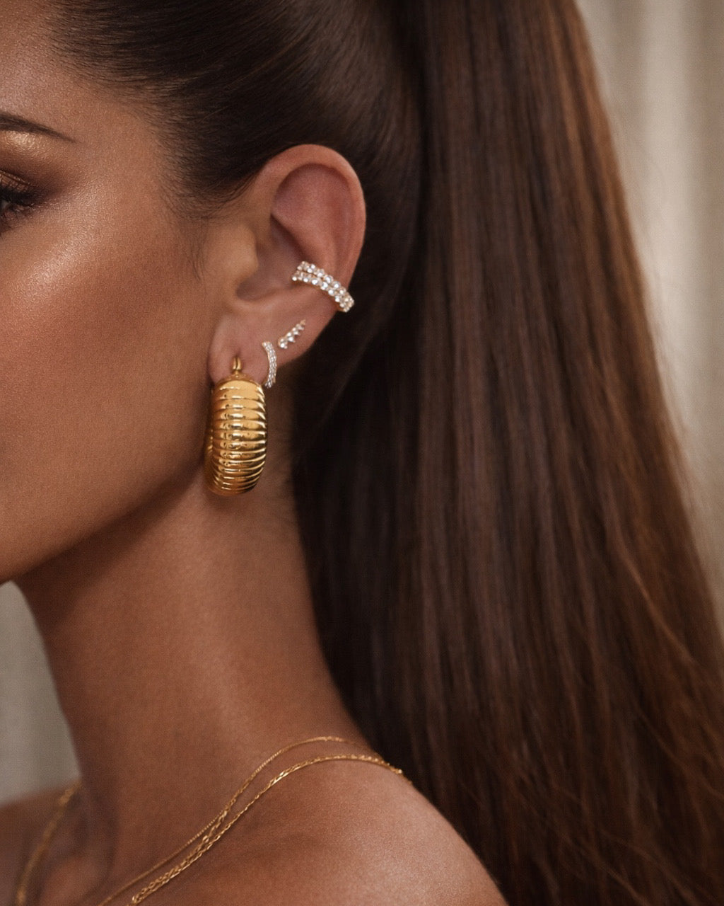 "BUBBLE CREOLES" EARRINGS