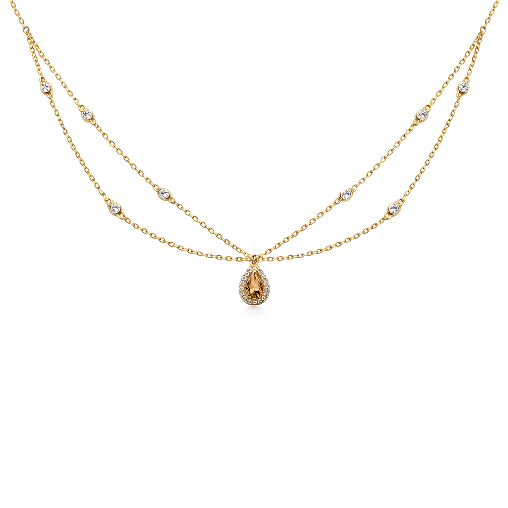 CHOKER "JAIPUR DENTELLE CHAMPAGNE"