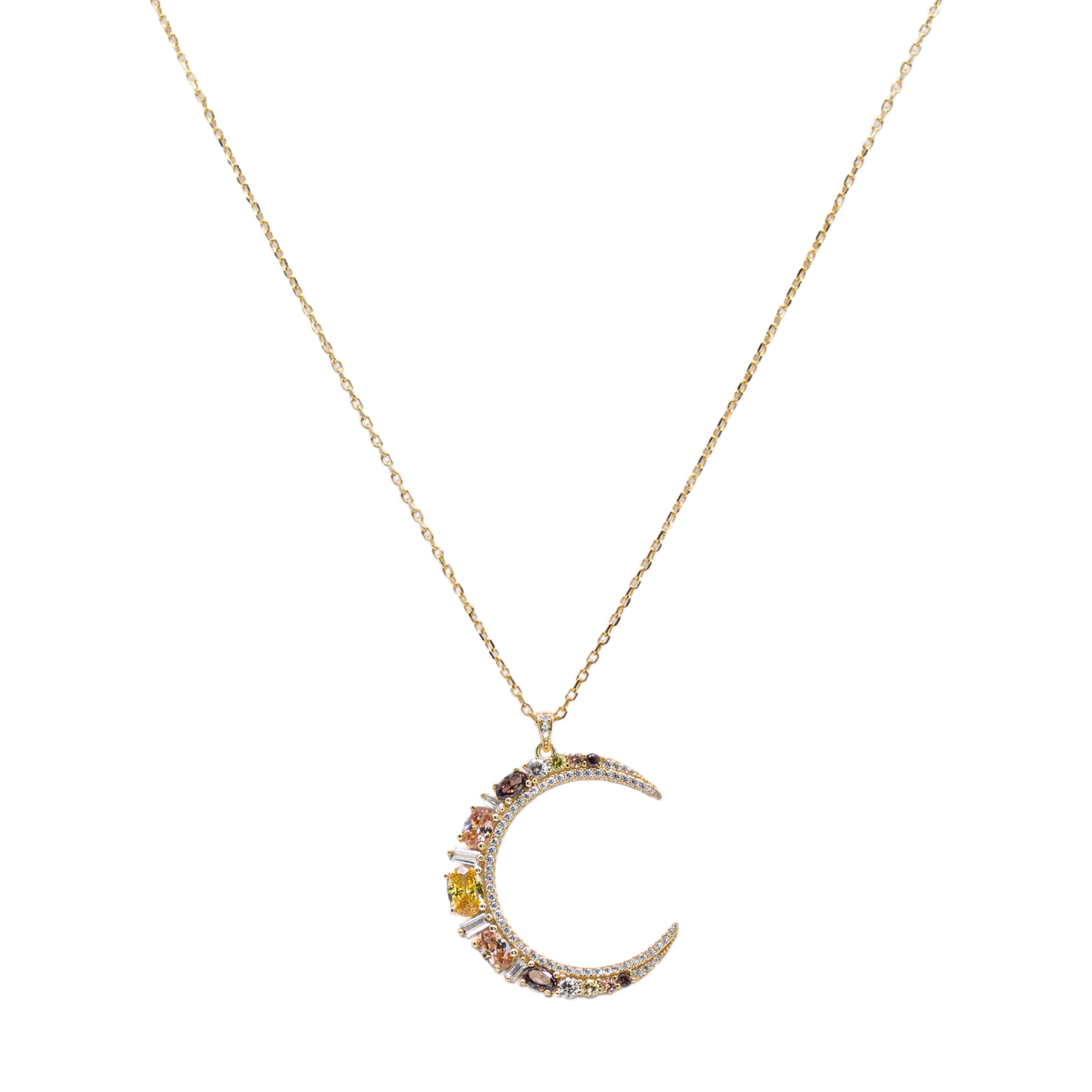 "MOON XL CHOCO" NECKLACE