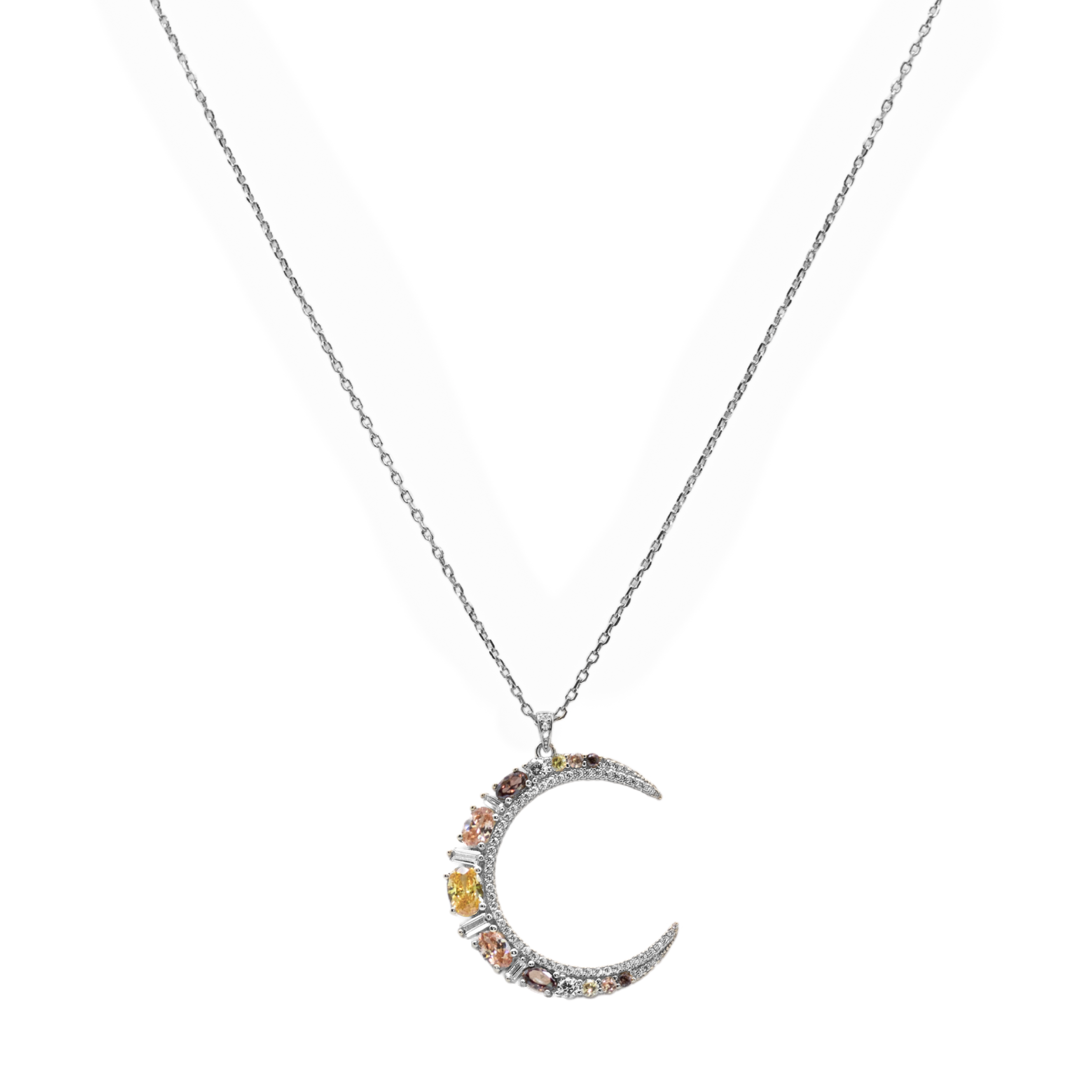 "MOON XL CHOCO" NECKLACE